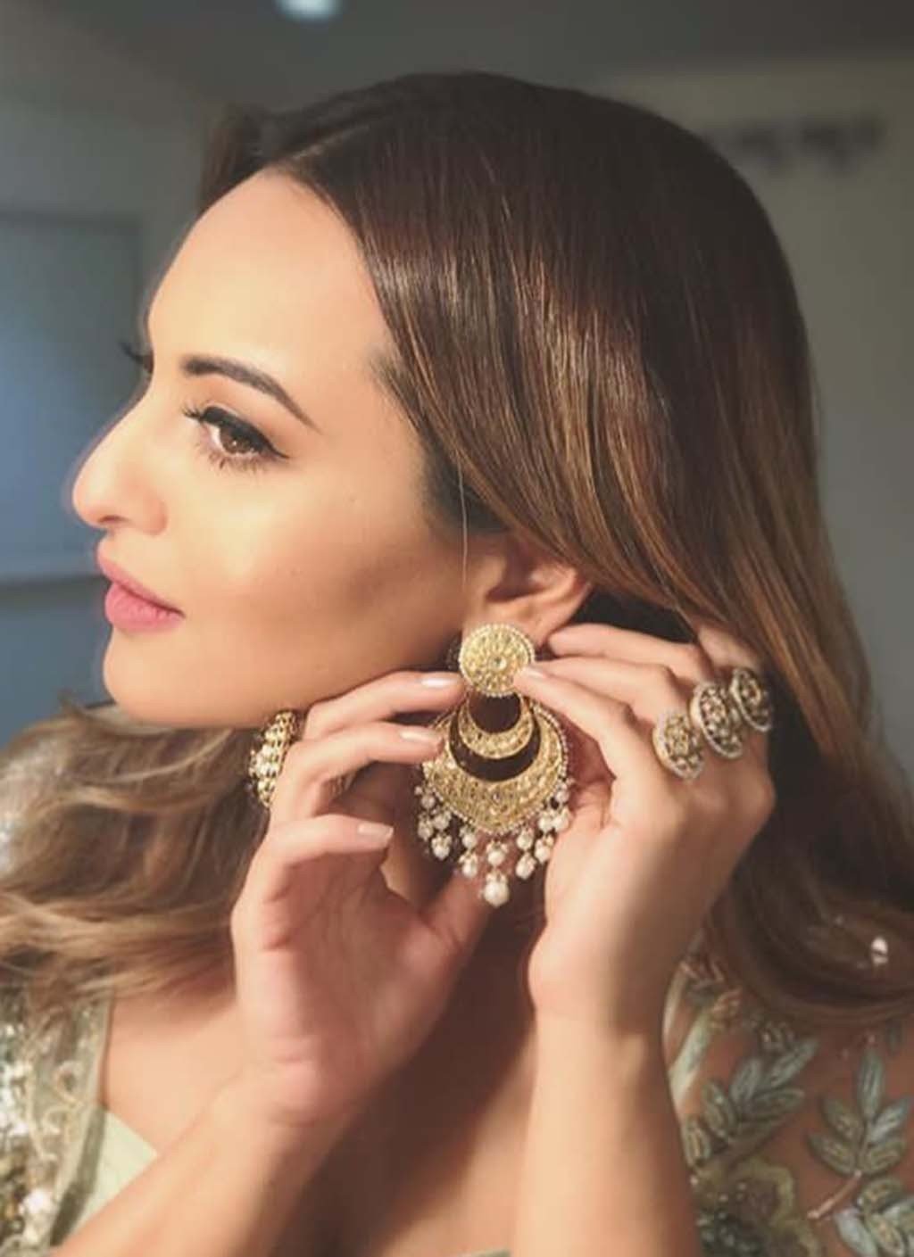 Onelle Polki Chandbalis by Sonakshi Sinha
