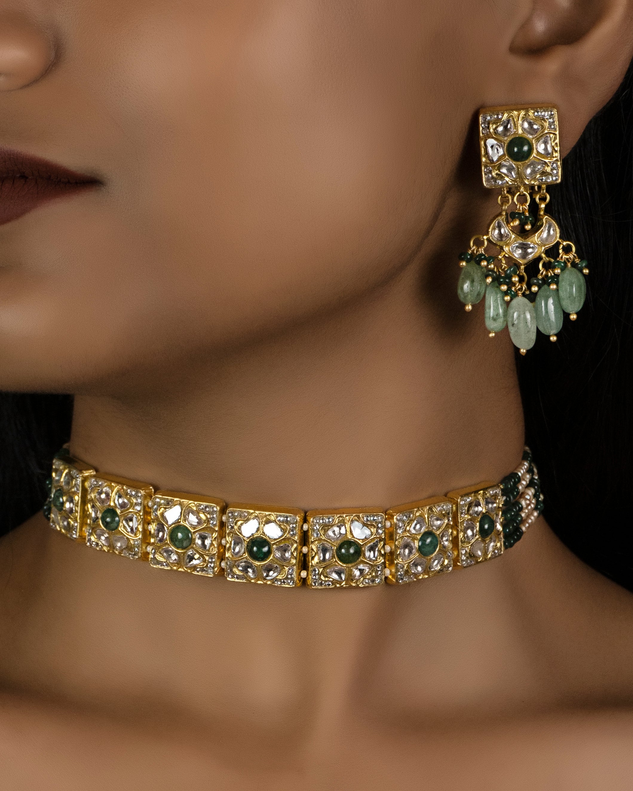Sumiya Choker and Kanya Chandbalis Polki Set