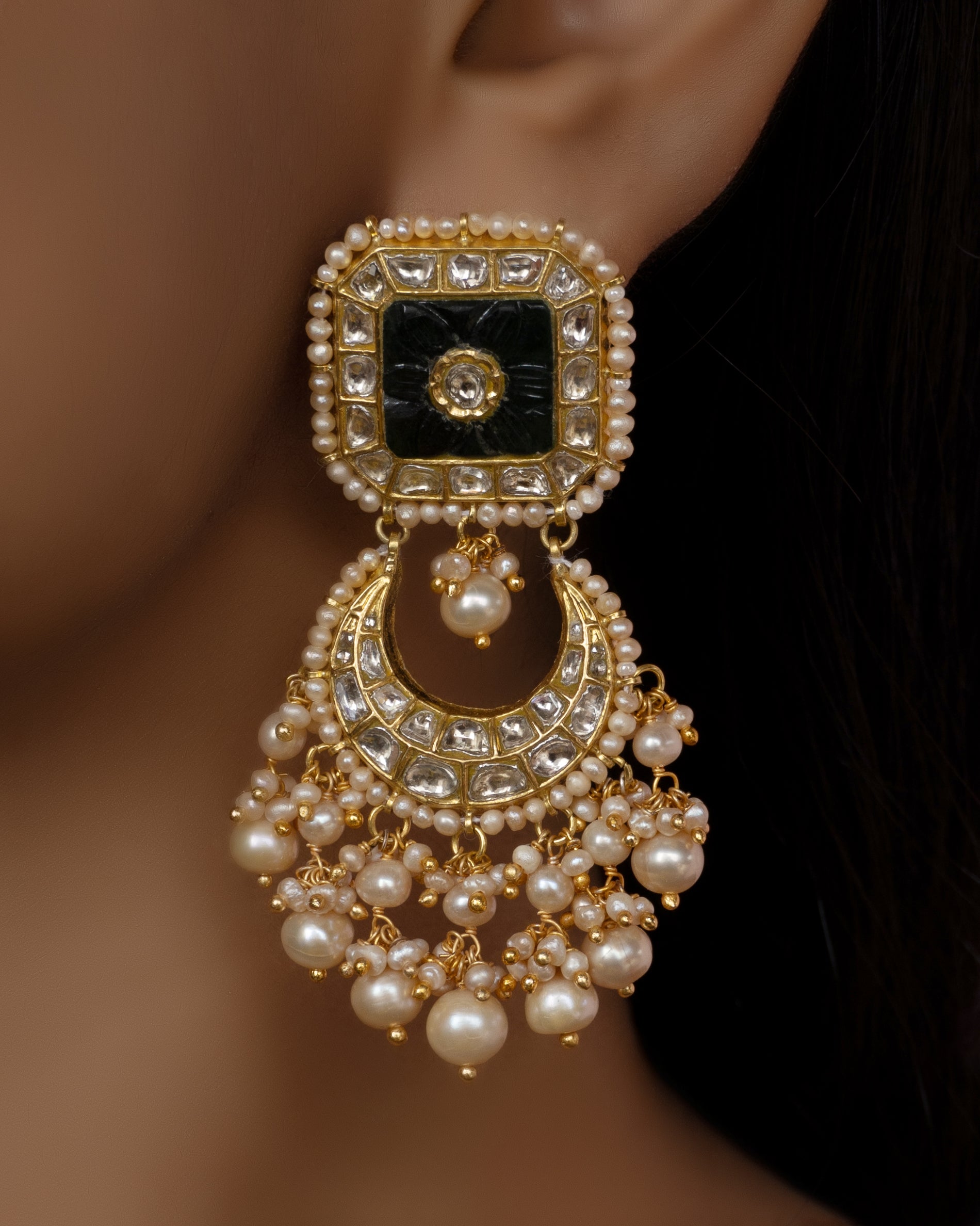 Vatsala Necklace and Ashita Chandbalis Polki Set