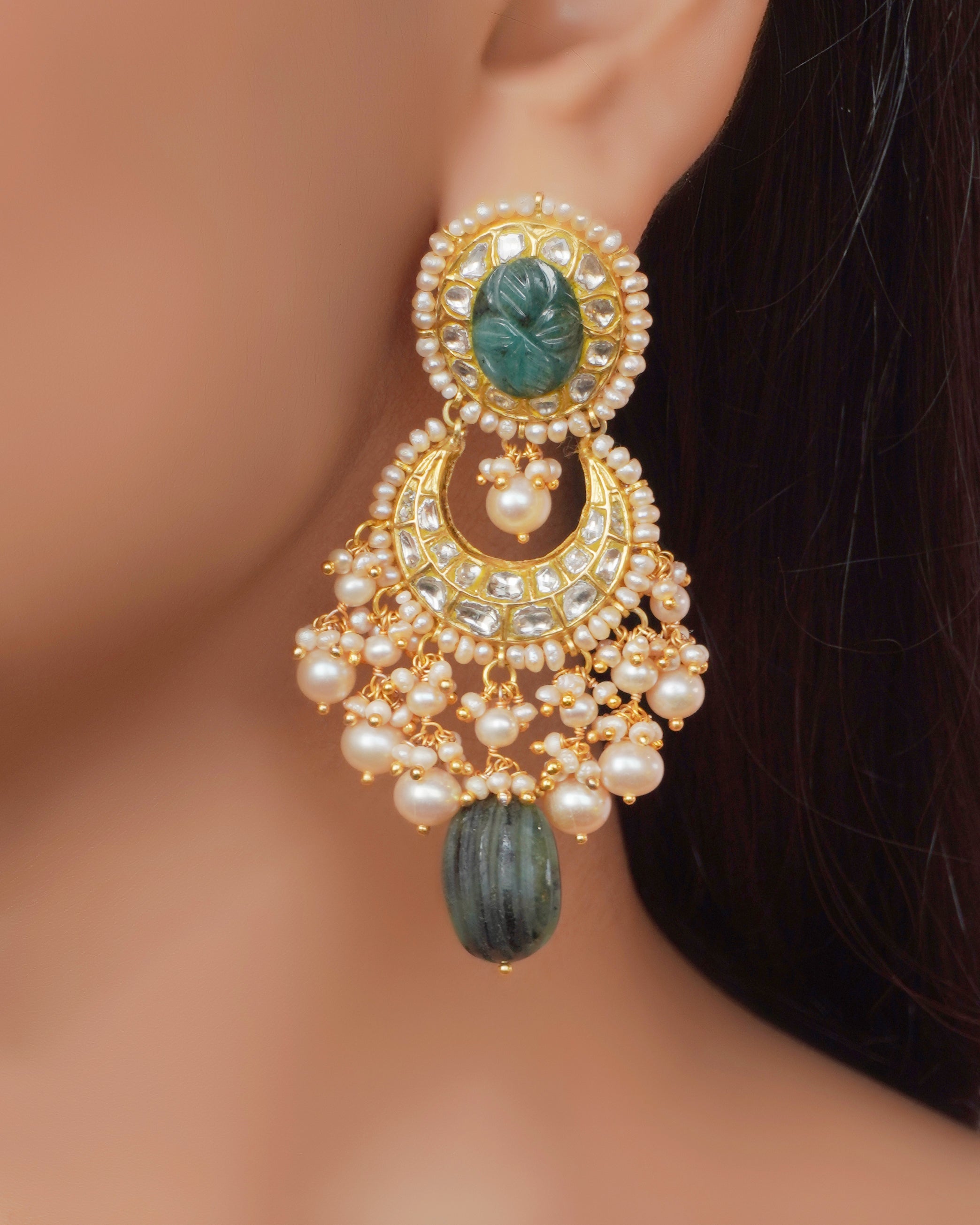 Mehek Choker and Zeenat Chandbalis Polki Set