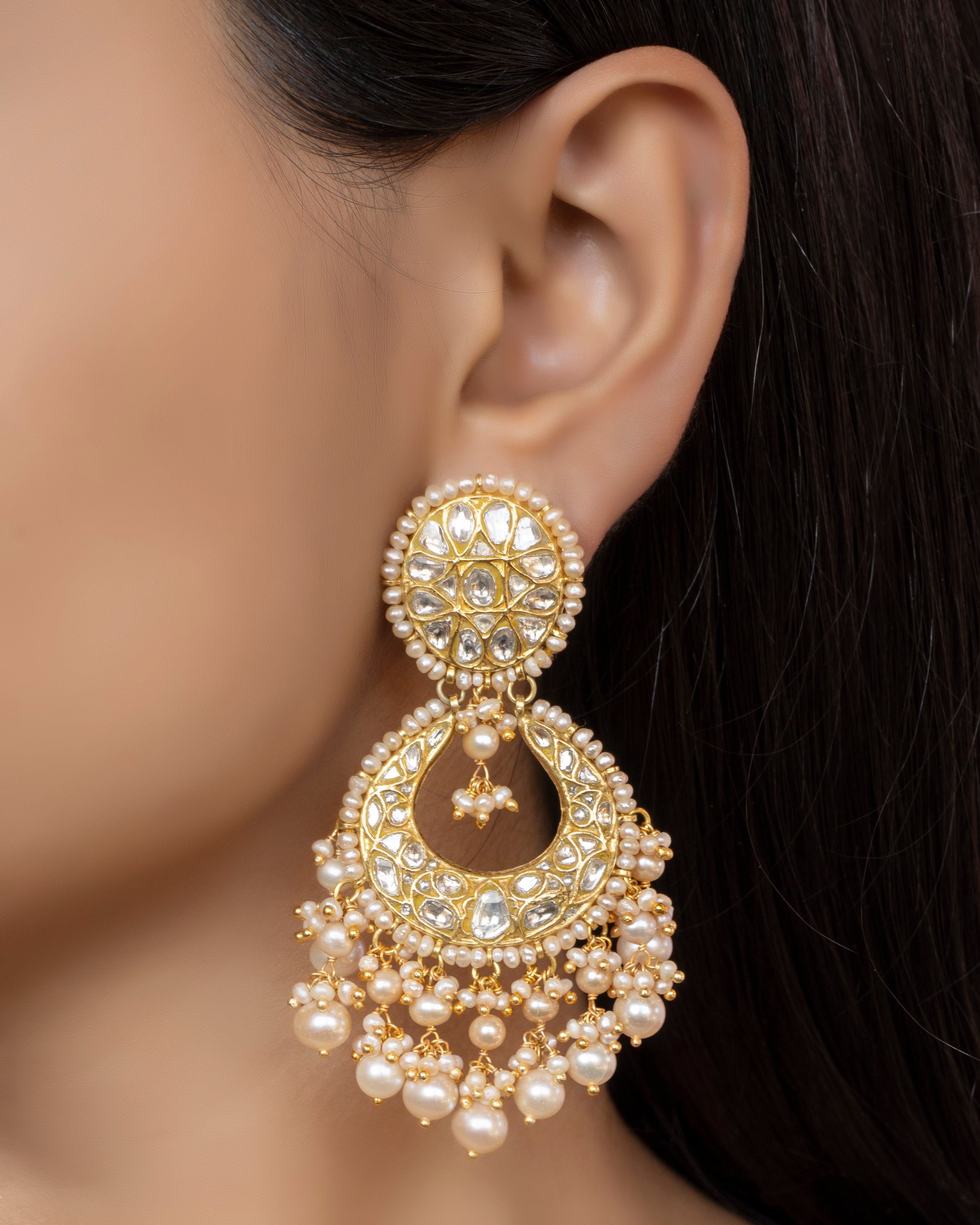 Sagun Choker and Prachi Chandbalis Polki Set