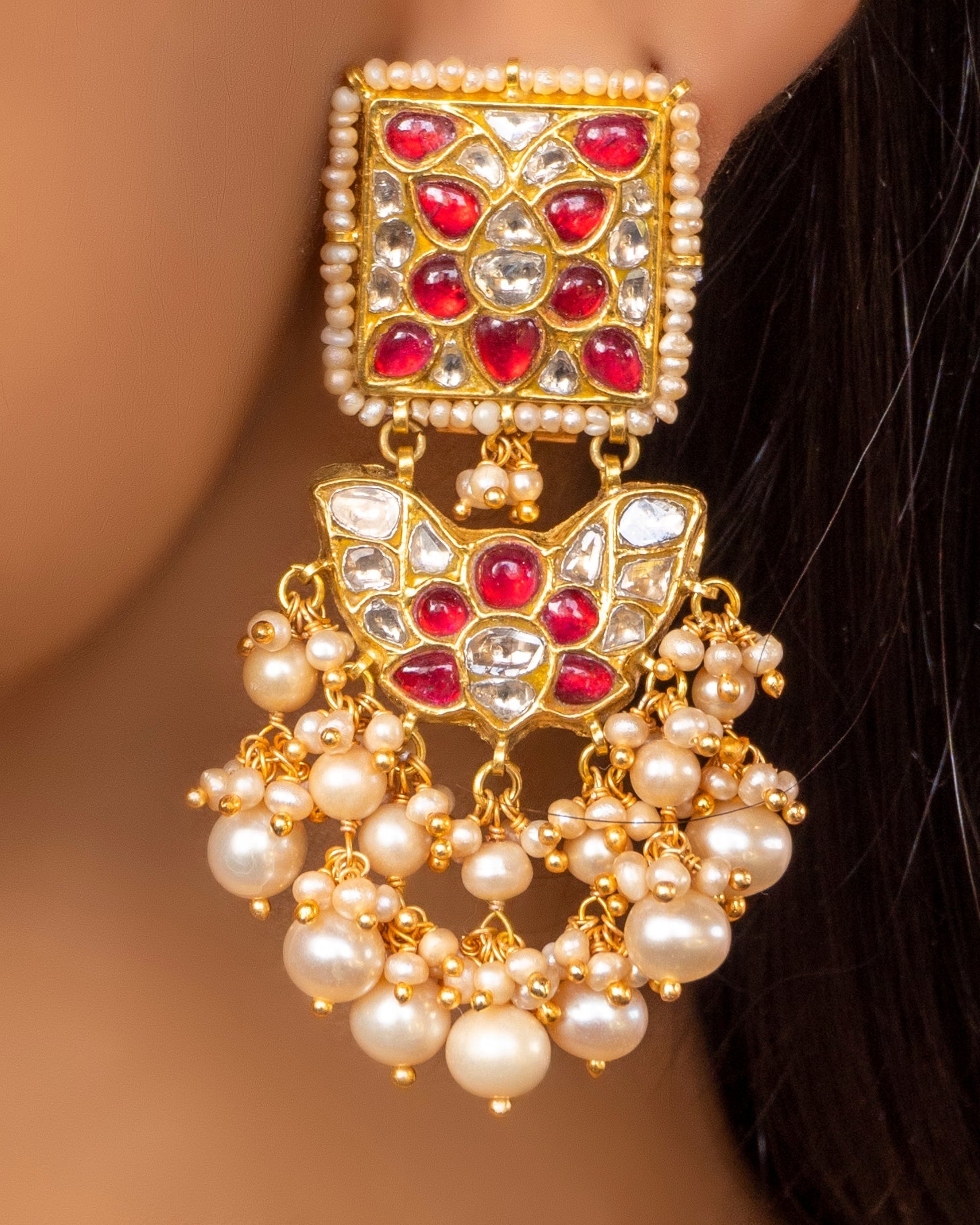 Shaili Polki Chandbalis - NO ORDERS