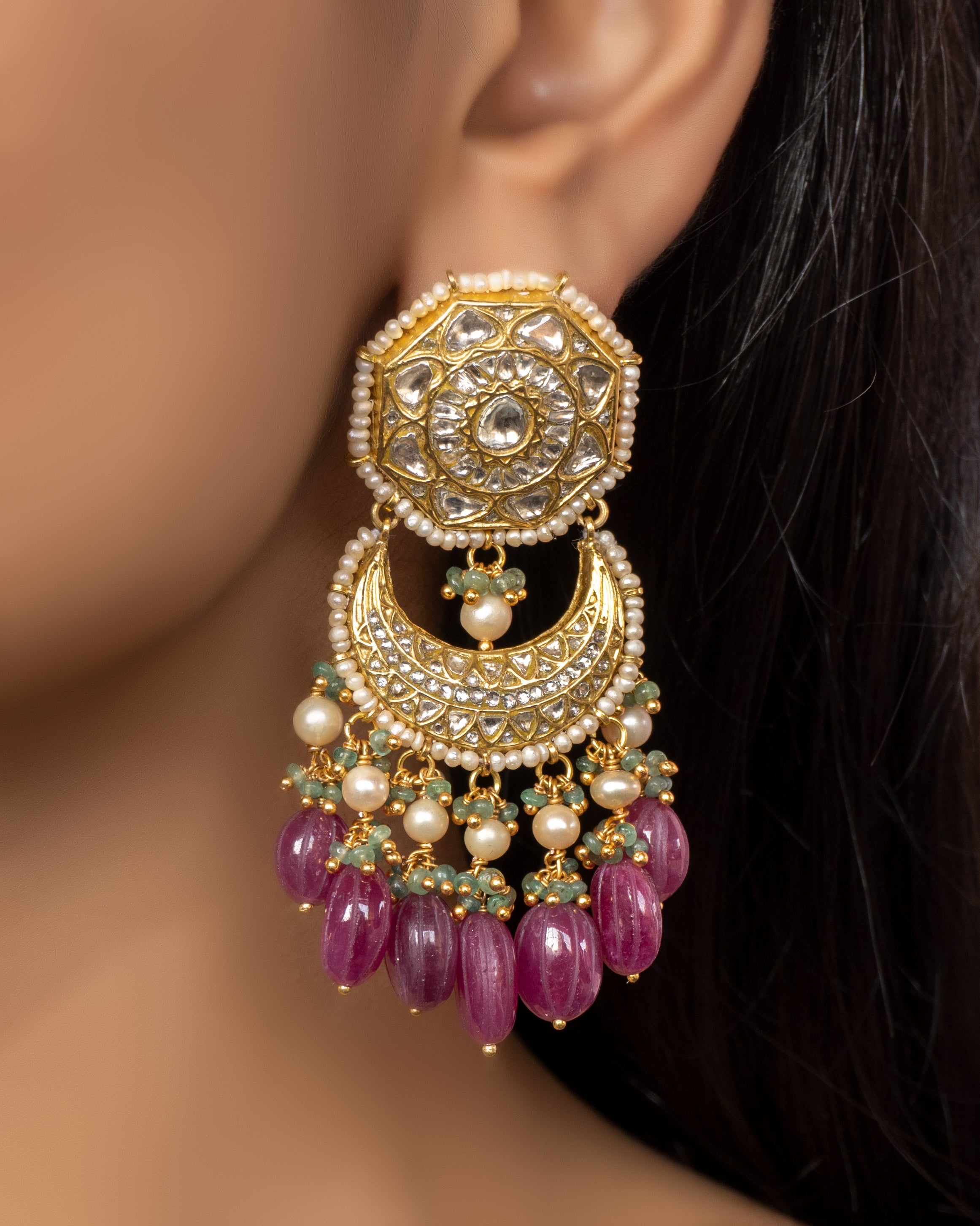 Lubaina Polki Chandbalis