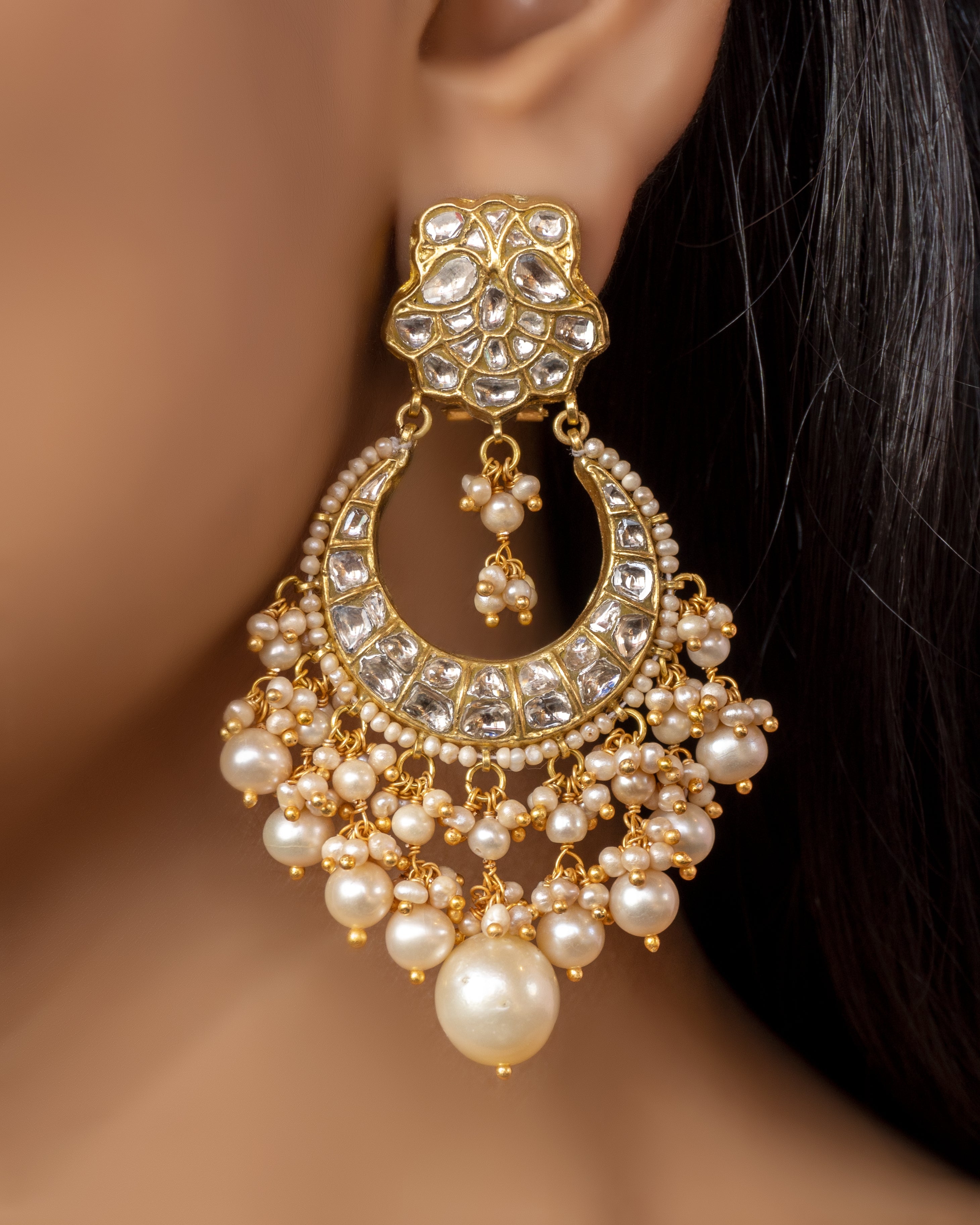 Fasana Necklace and Norina Chandbalis Polki Set