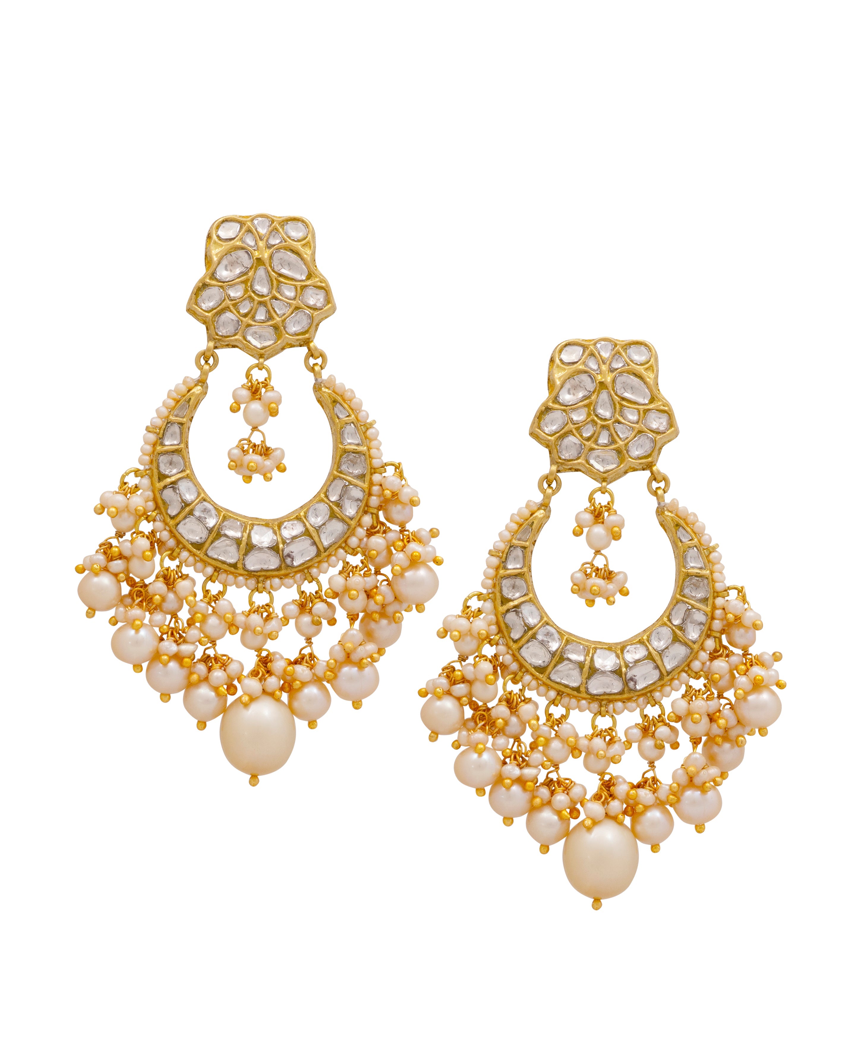 Fasana Necklace and Norina Chandbalis Polki Set