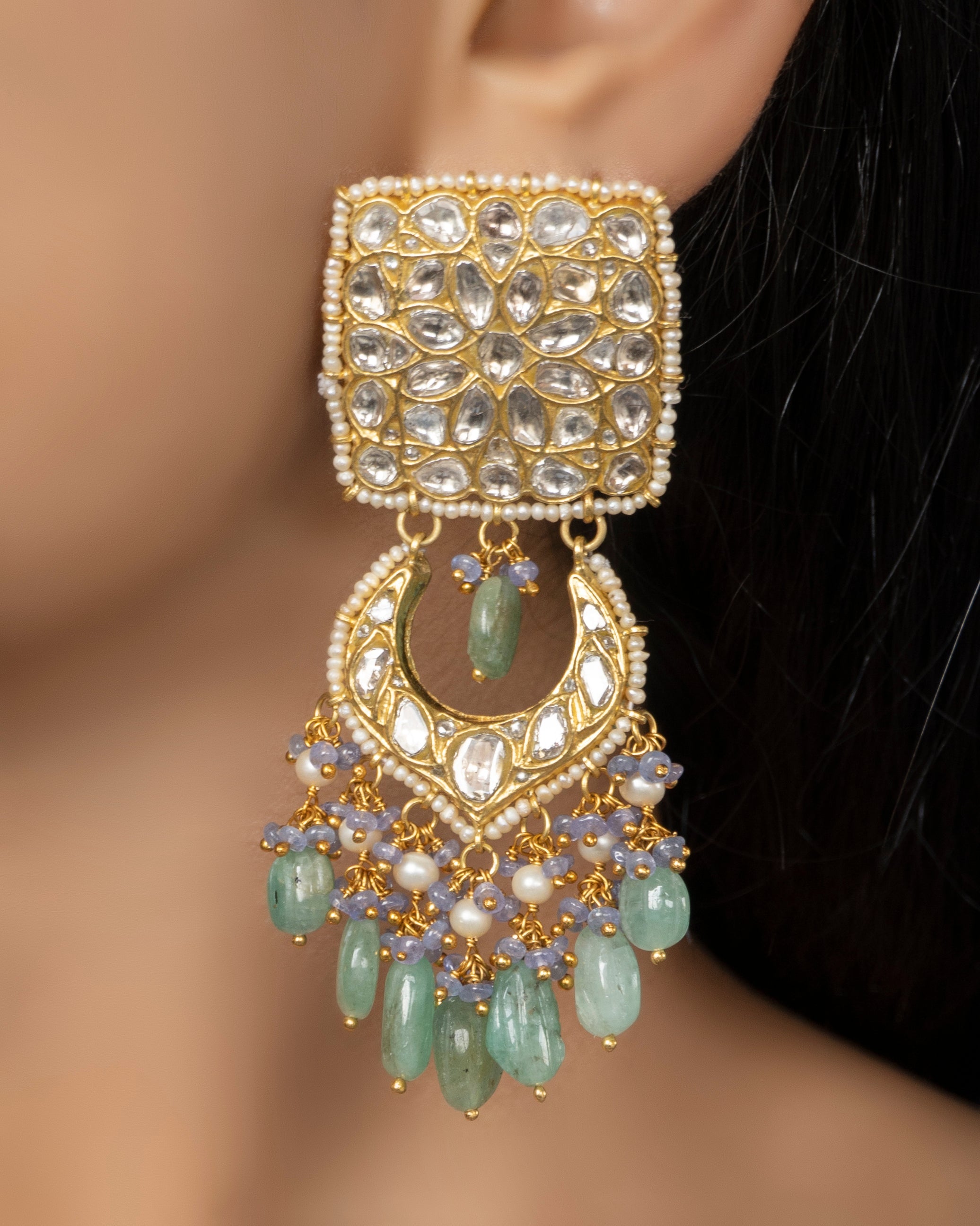 Nazmeen Polki Chandbalis