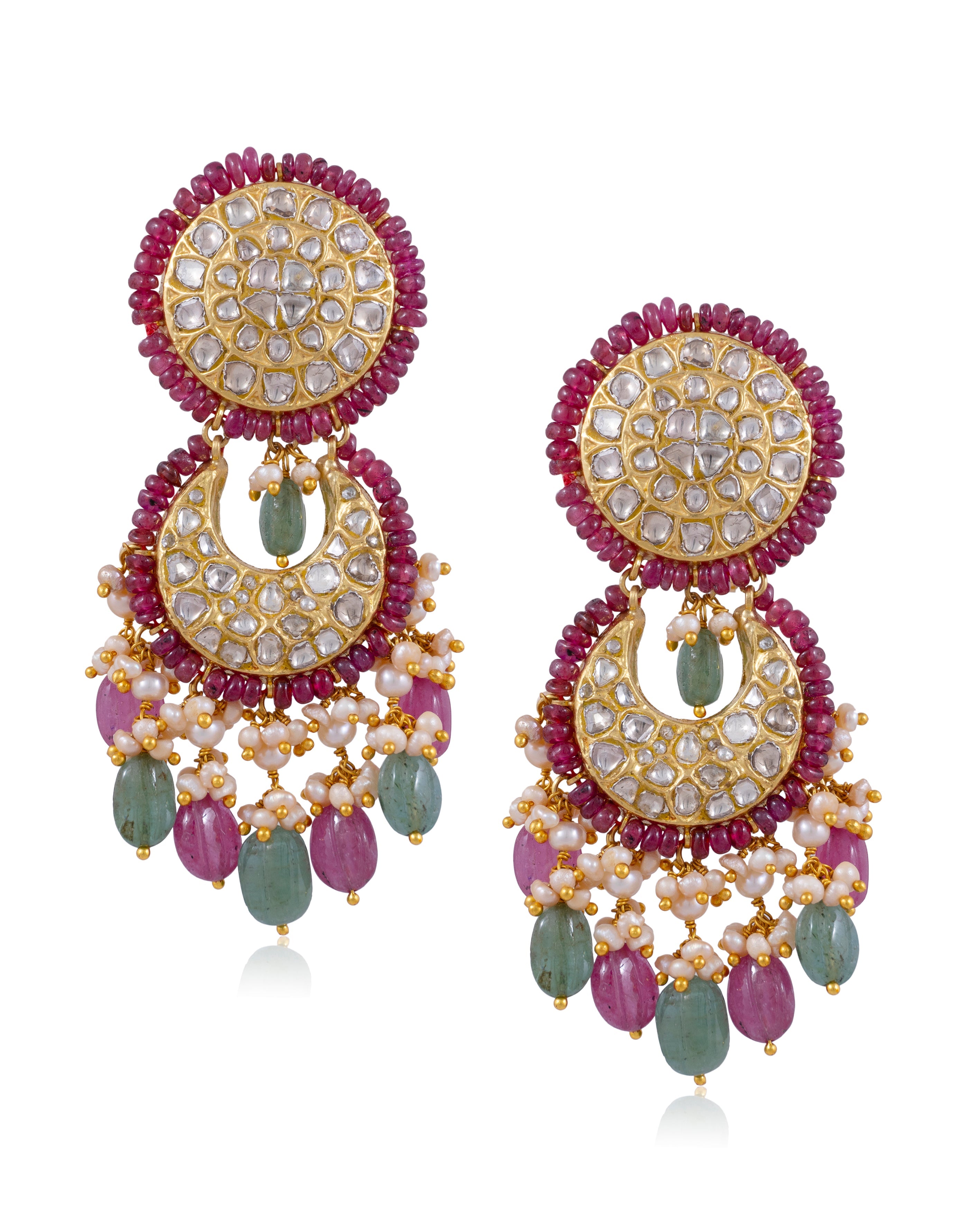 Jessi Choker And Flannery Chandbalis Polki Set