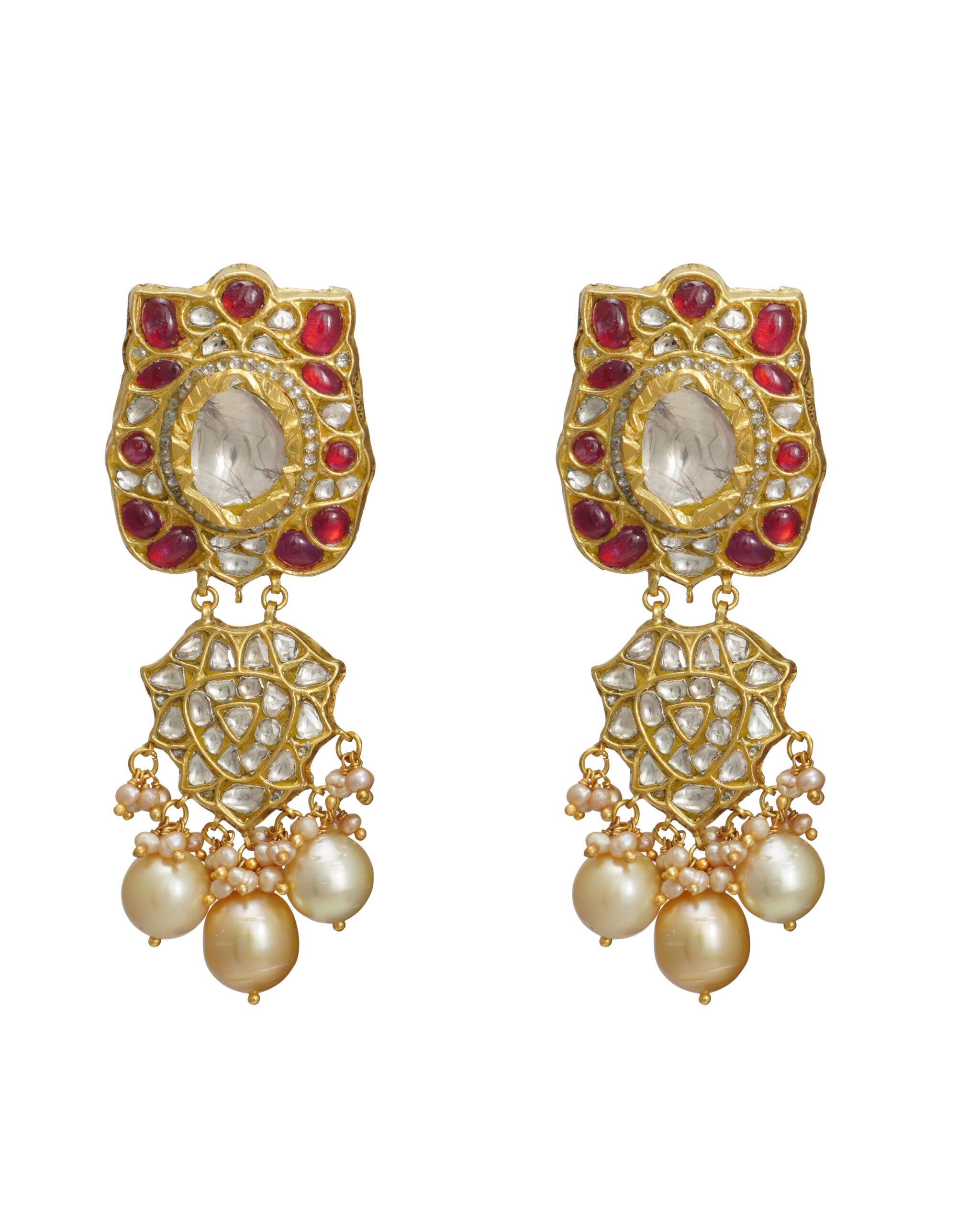 Riya Polki And Diamond Long Earrings