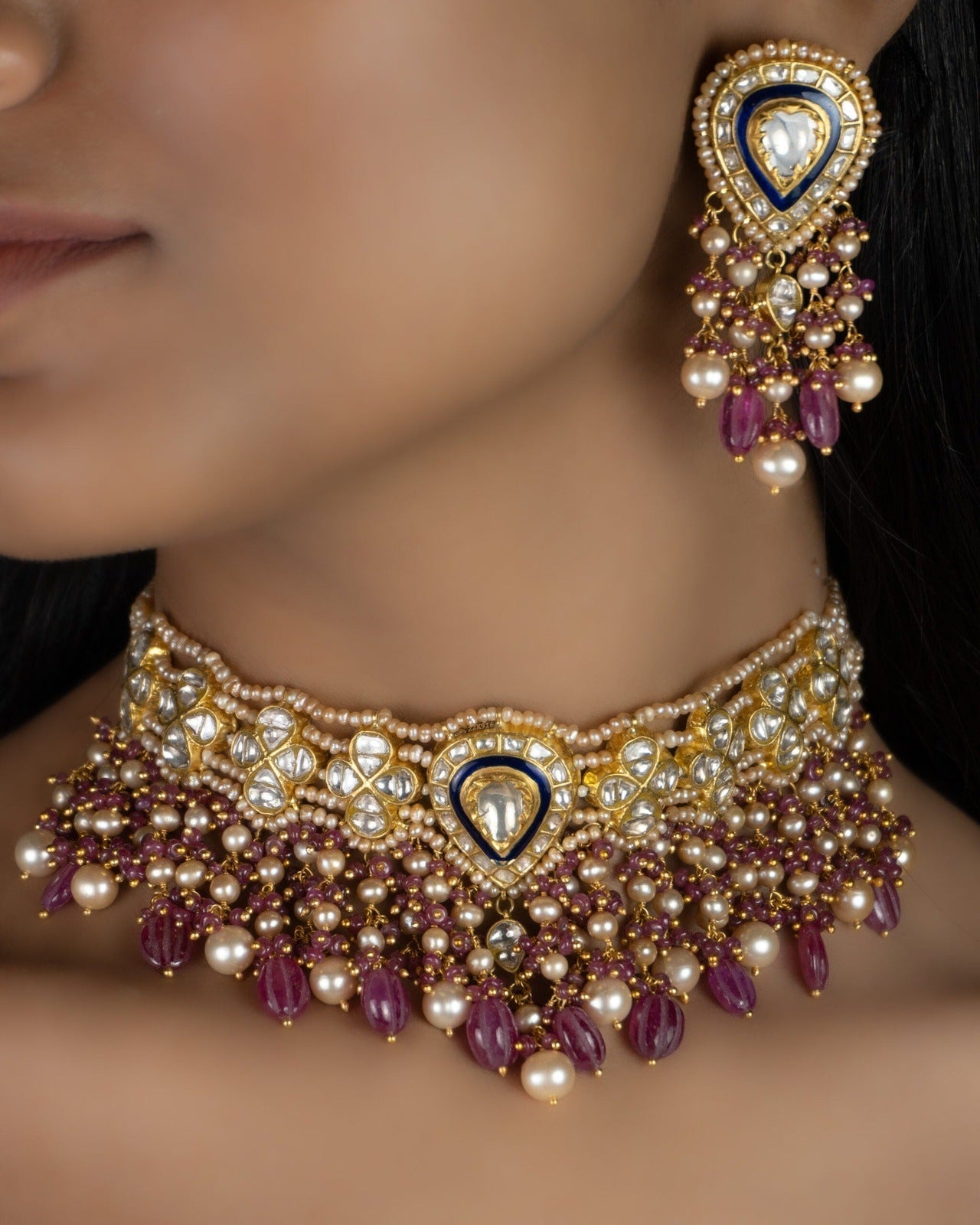 Ranila Polki Long Earrings