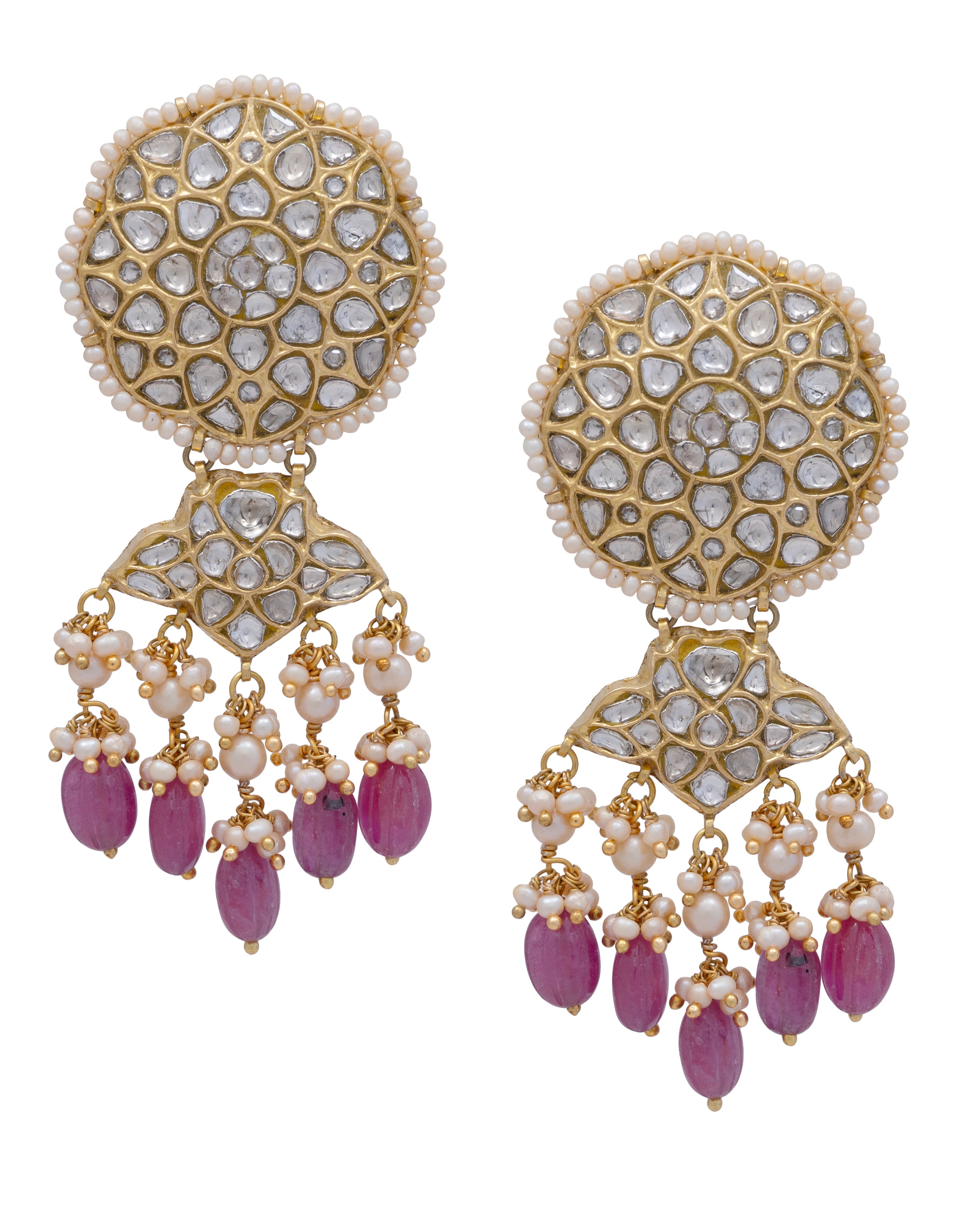 Kriti Polki Long Earrings
