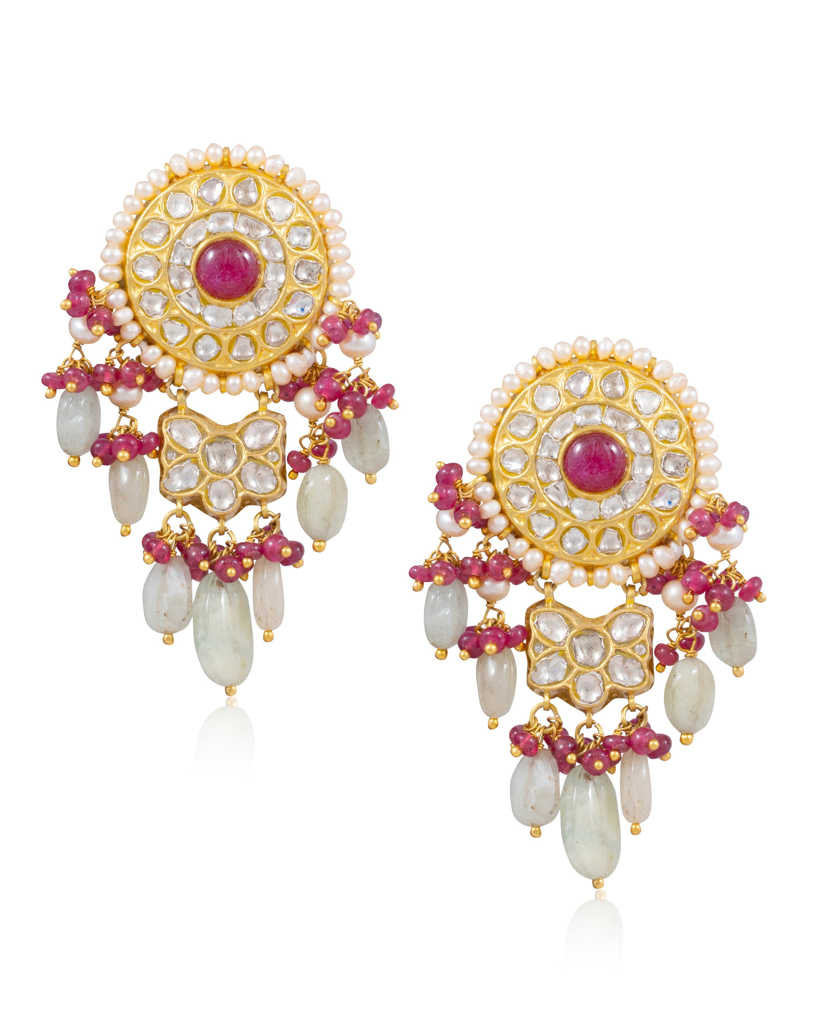 Kishori Polki Long Earrings