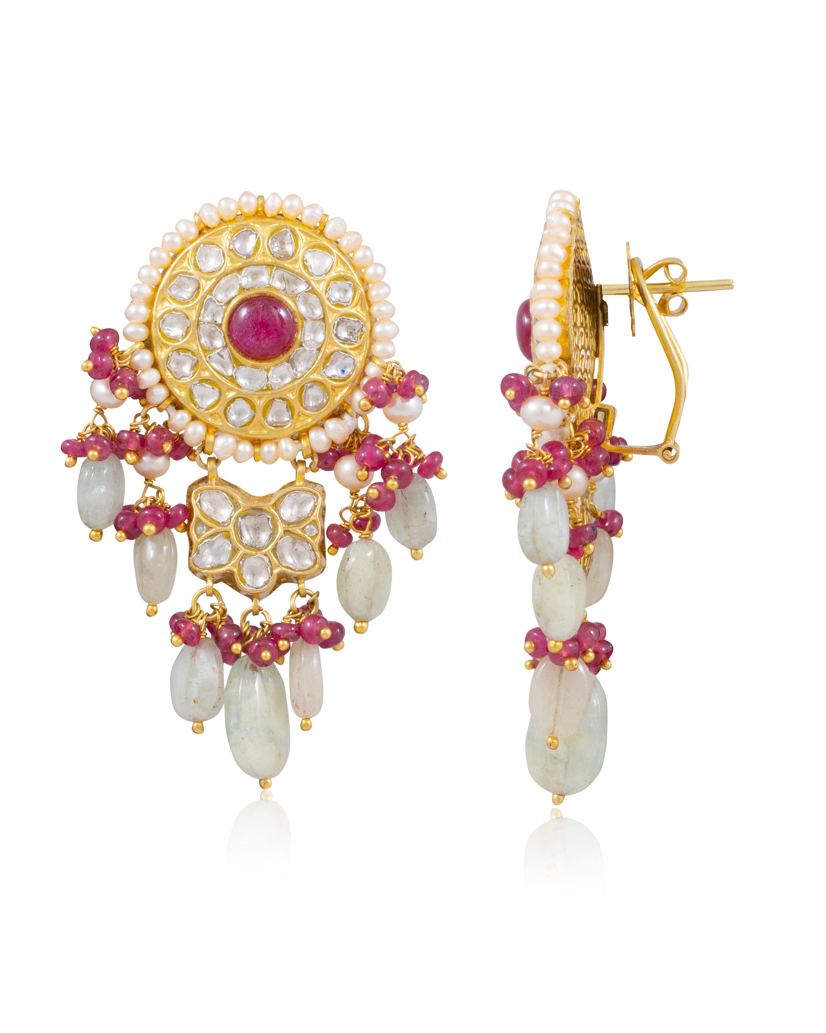 Kishori Polki Long Earrings