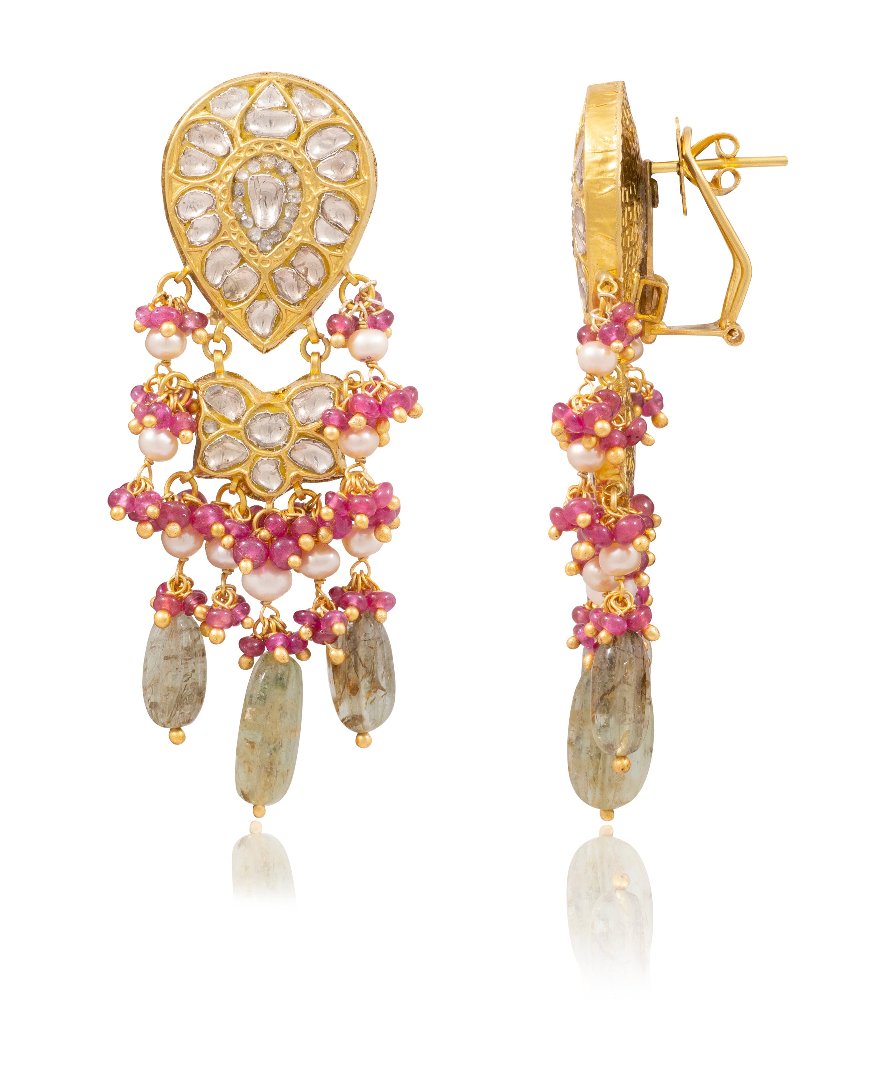 Manjika Polki Long Earings