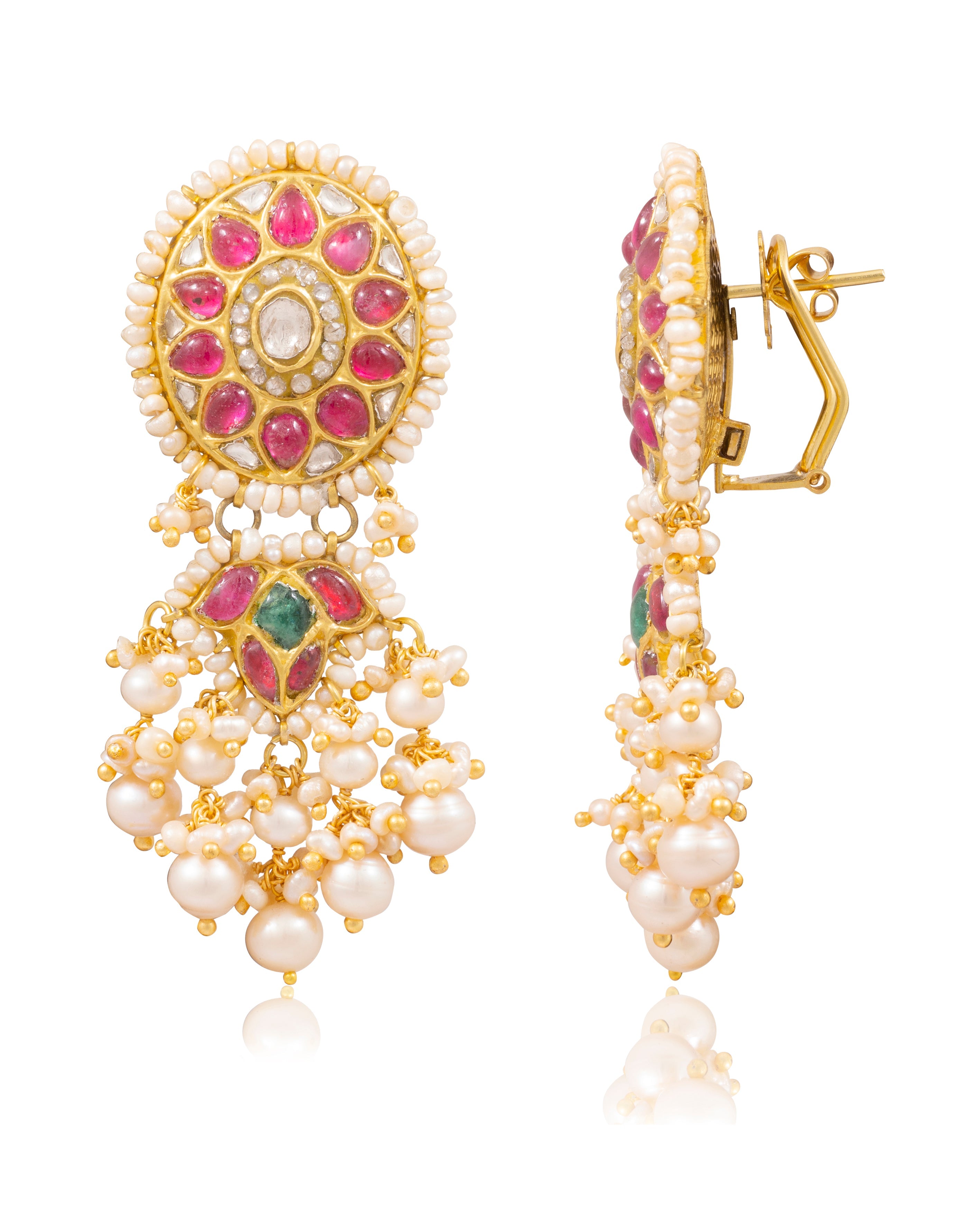 Mohana Polki Long Earrings