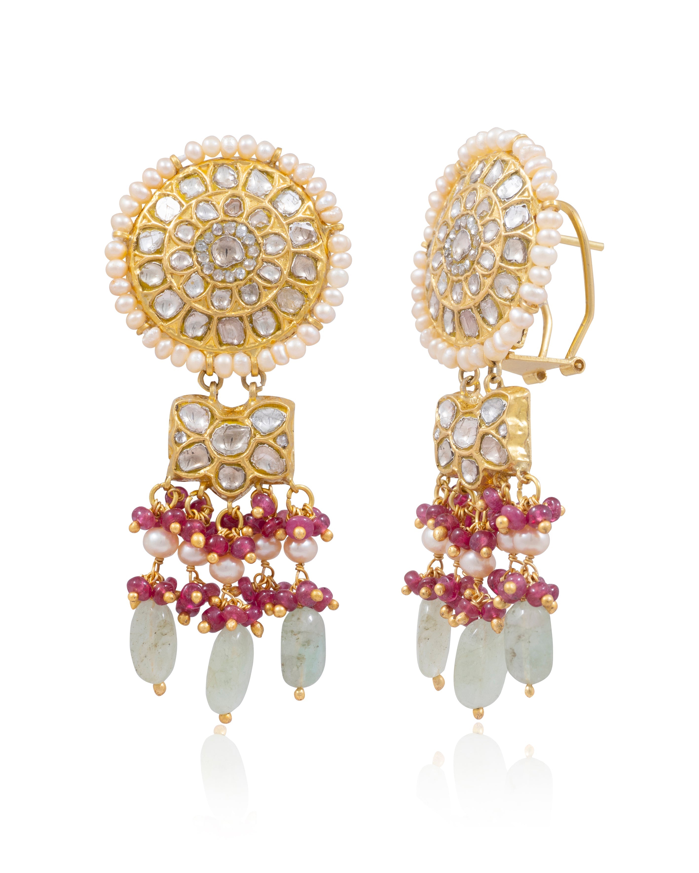 Lizbeth Polki Long Earrings - NO ORDERS