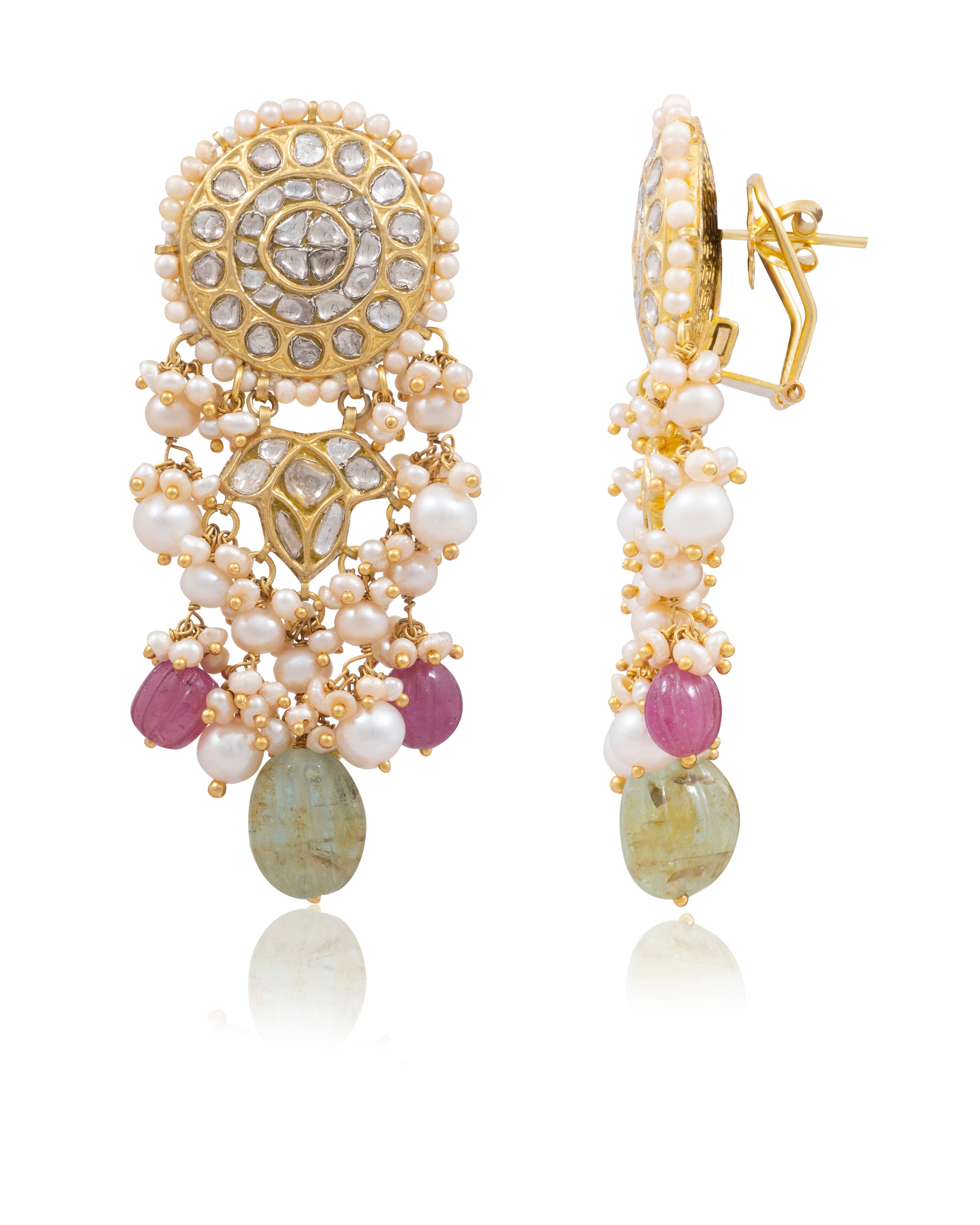 Darshana Polki Long Earrings