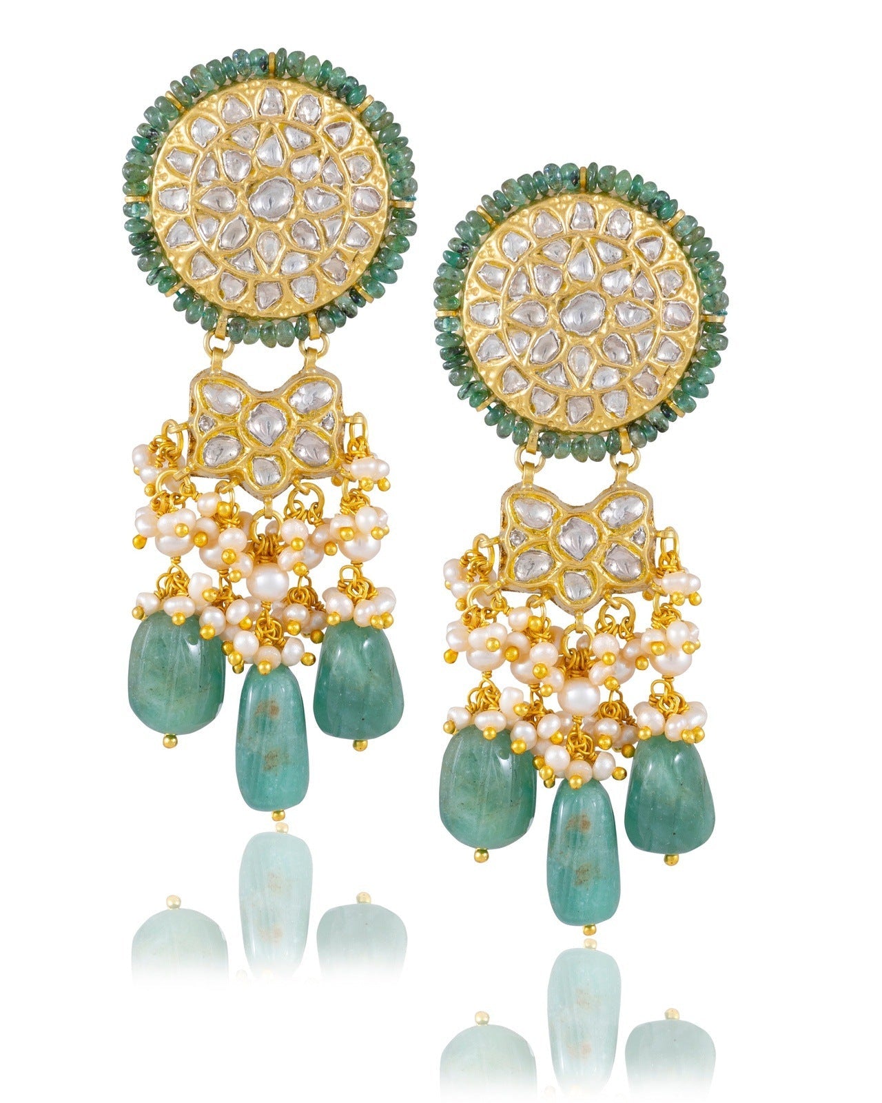 Akira Polki Long Earrings - NO ORDERS