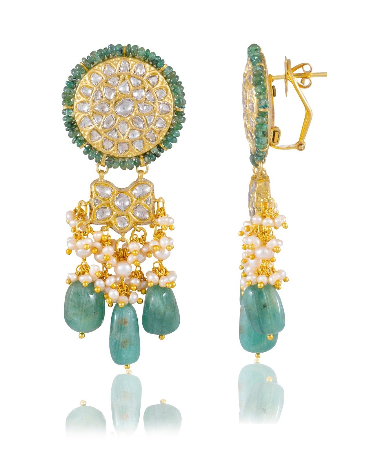 Akira Polki Long Earrings - NO ORDERS