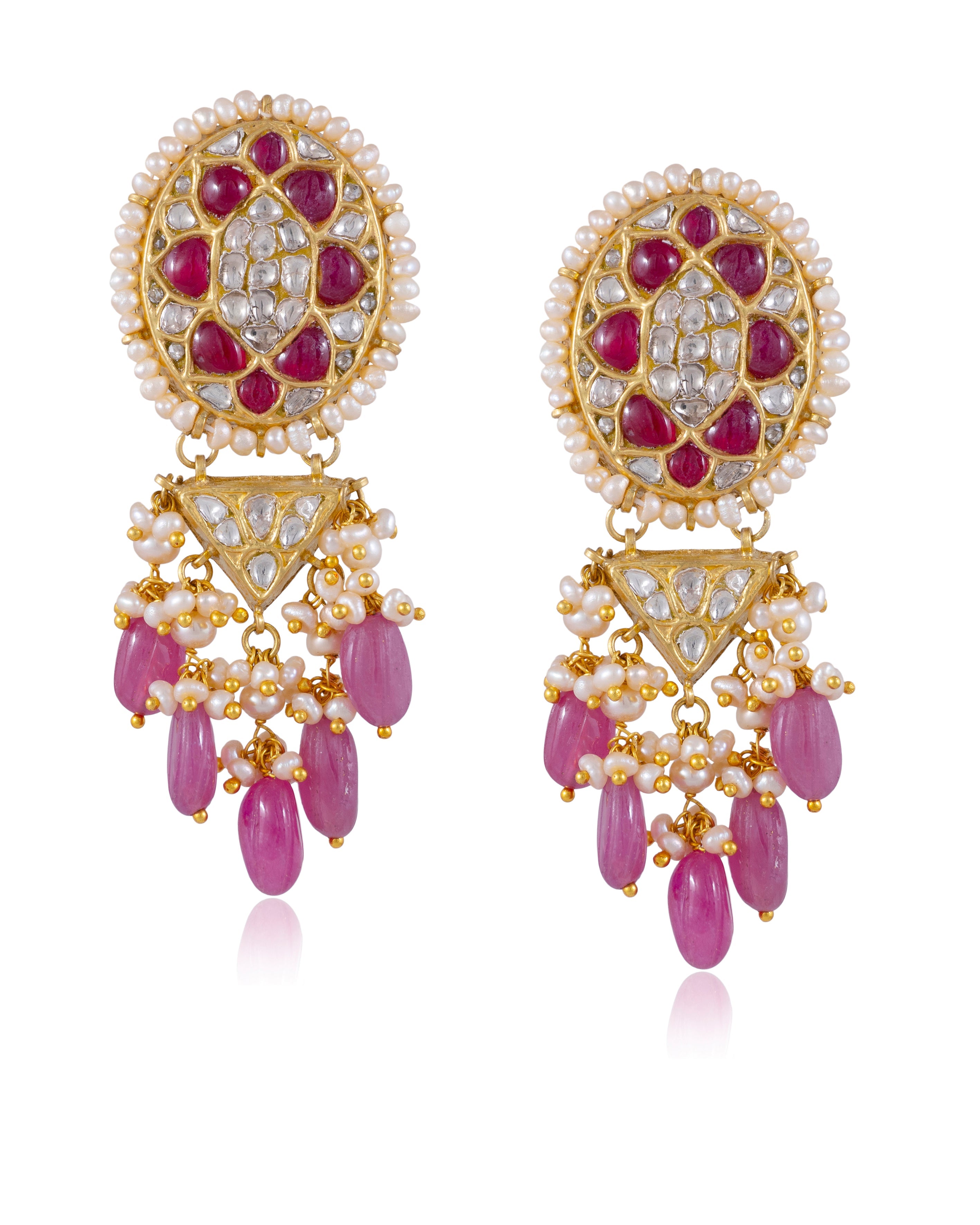 Shivani Polki Long Earrings