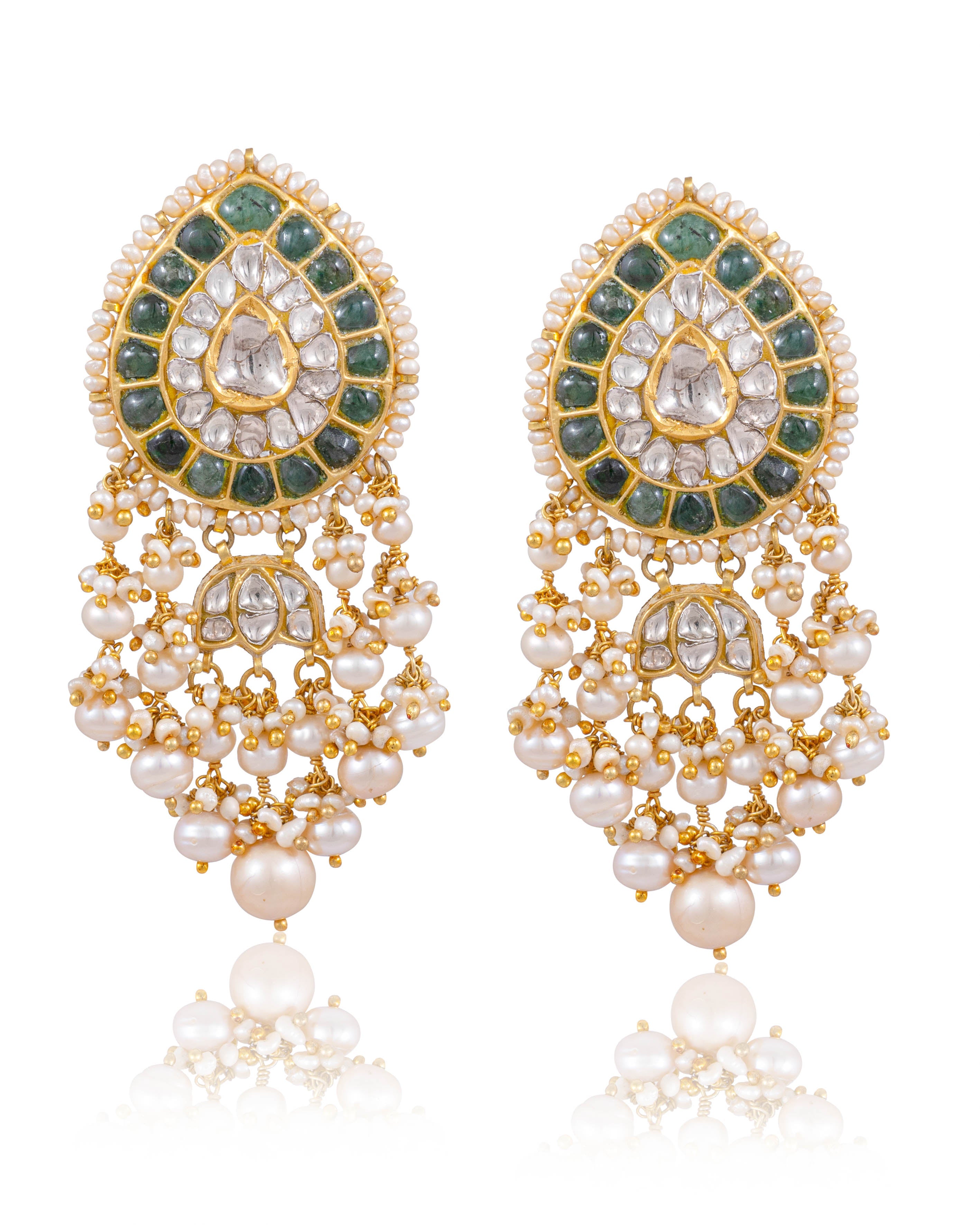 Samrudhi Long Necklace And Rucheeka Long Earrings Polki Set