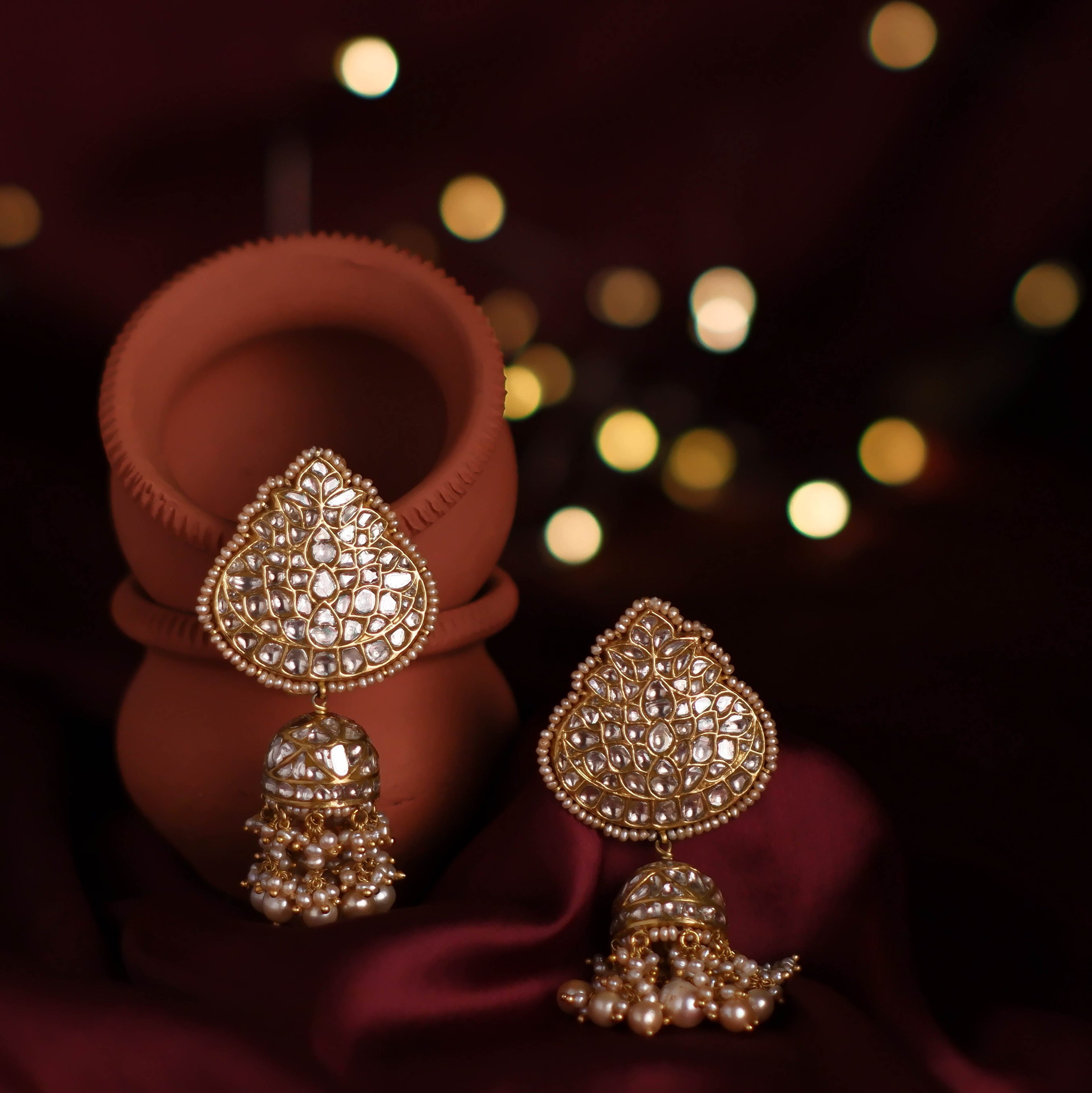 Panora Polki Jhumkas