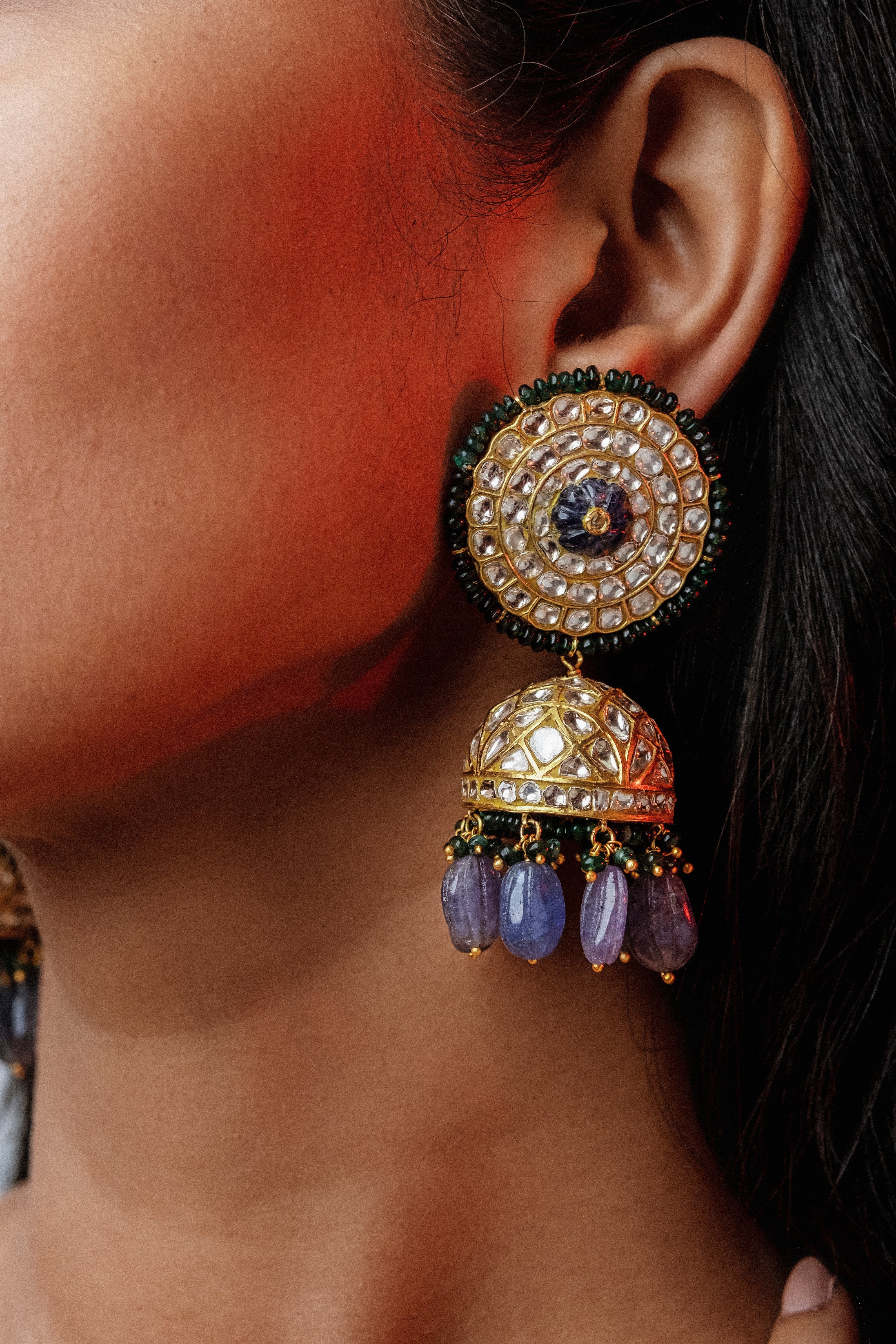 Hailie Polki Jhumkas