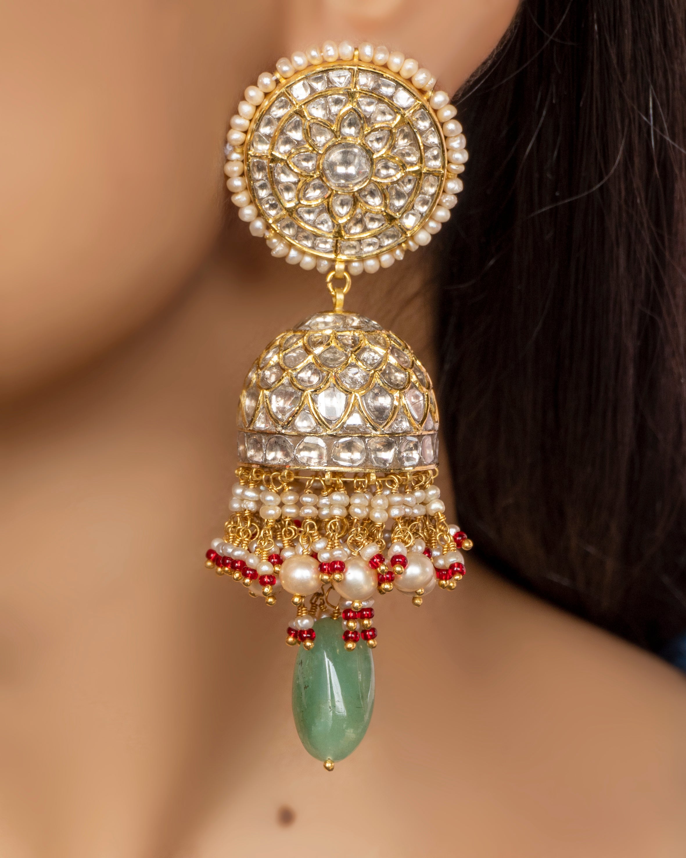 Naveeni Polki Jhumkas