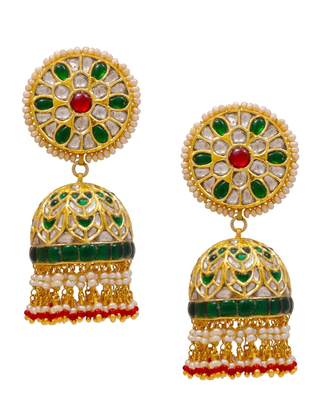 Maawai Polki Jhumkas