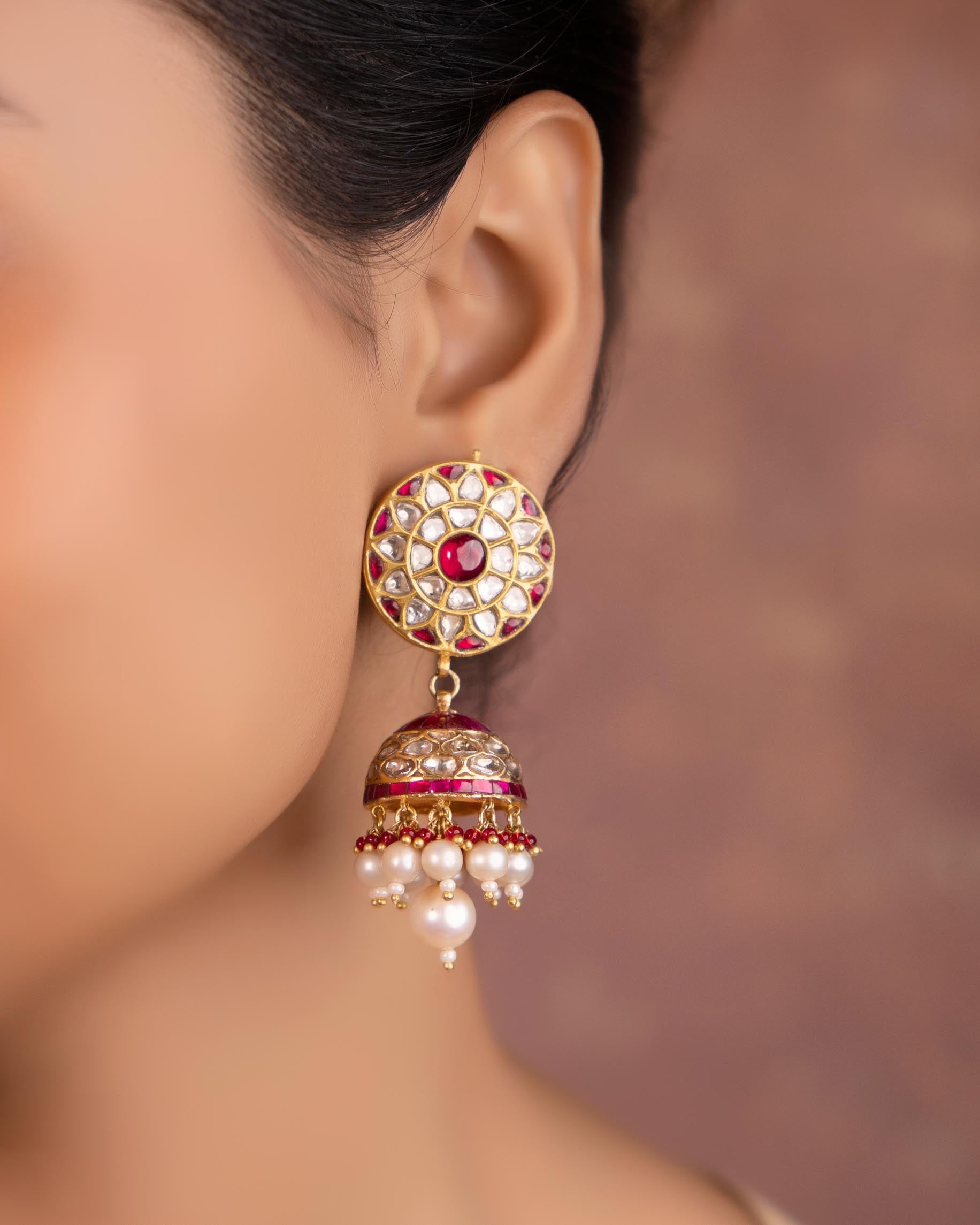 Karima Polki Jhumkas - NO ORDERS