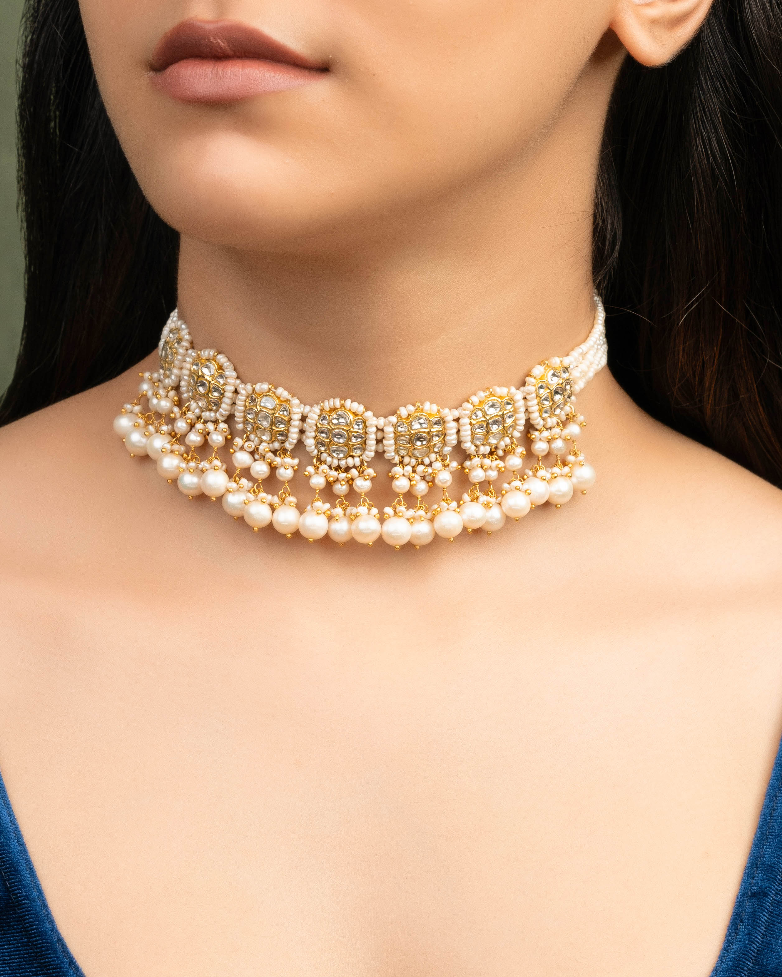 Prerna Choker And Shikha Tops Polki Set