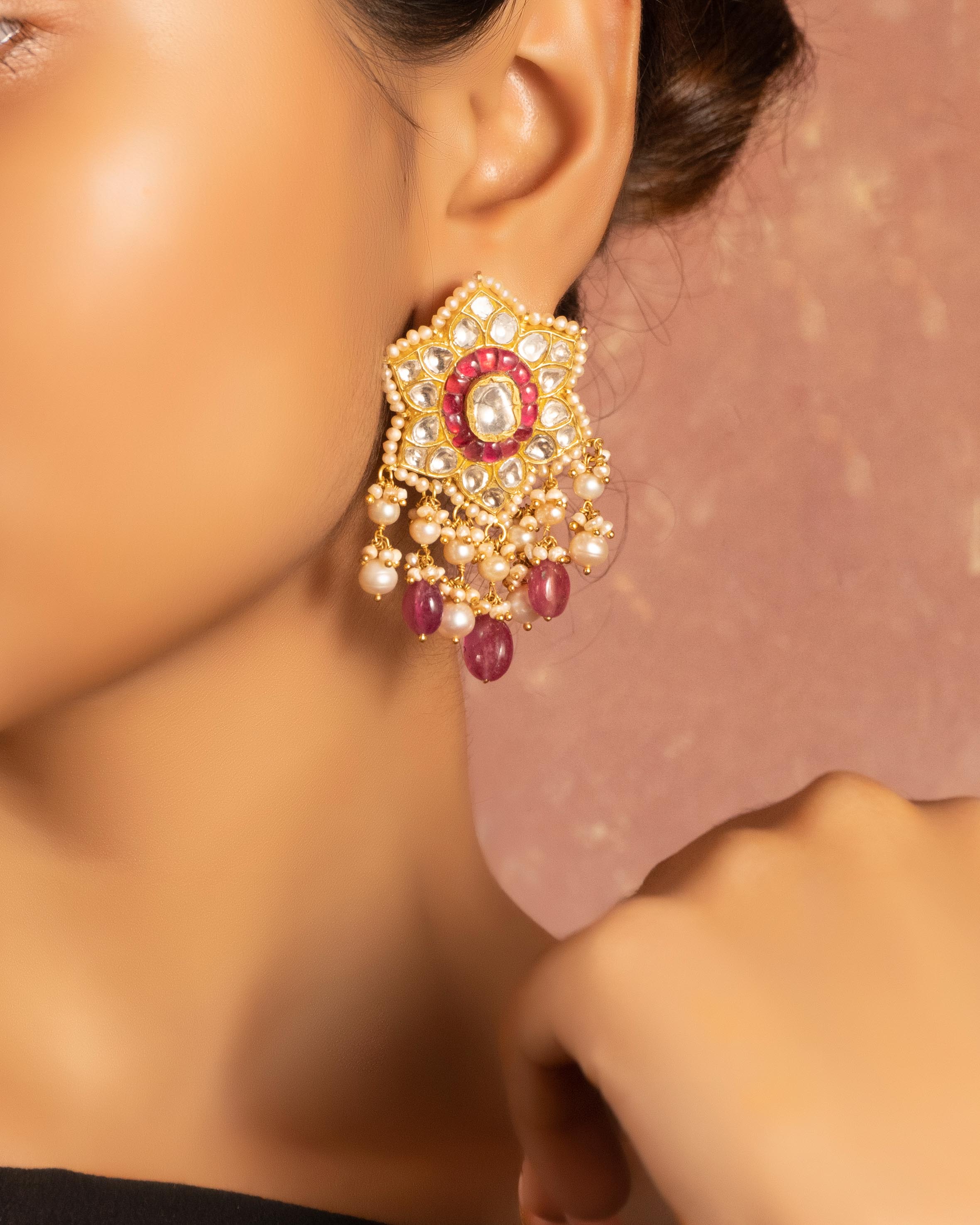 Adalyn Bead Choker and Alyssa Tops Polki Set