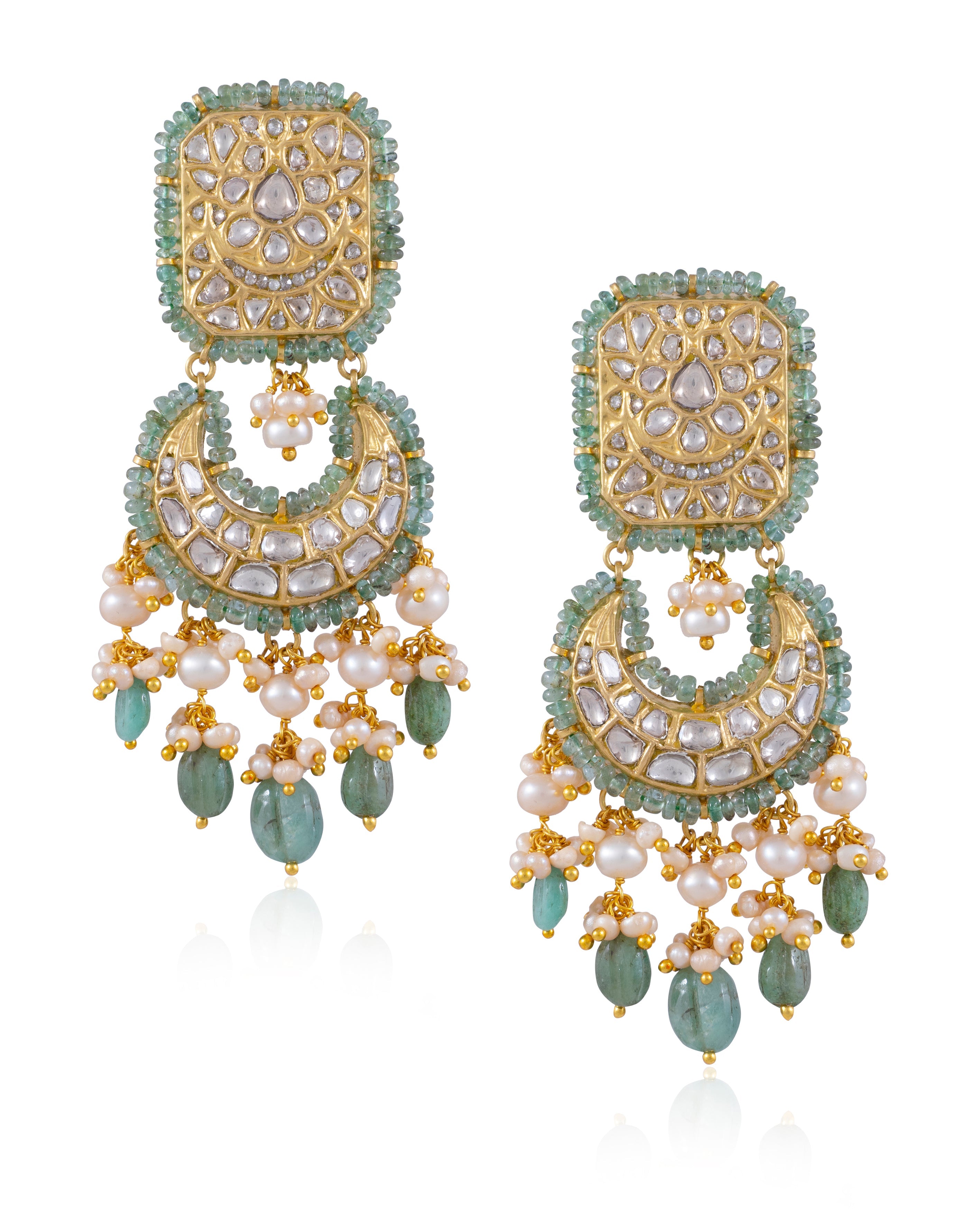 Ekta Choker And Seong Chandbalis Polki Set