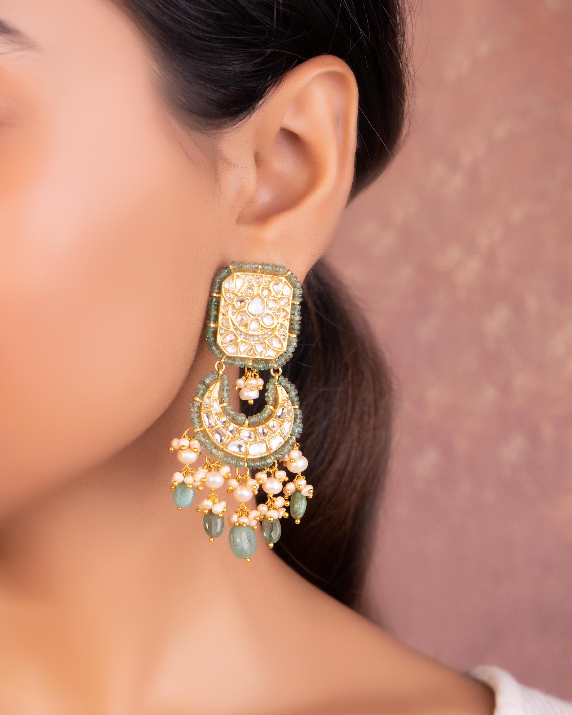 Ekta Choker And Seong Chandbalis Polki Set