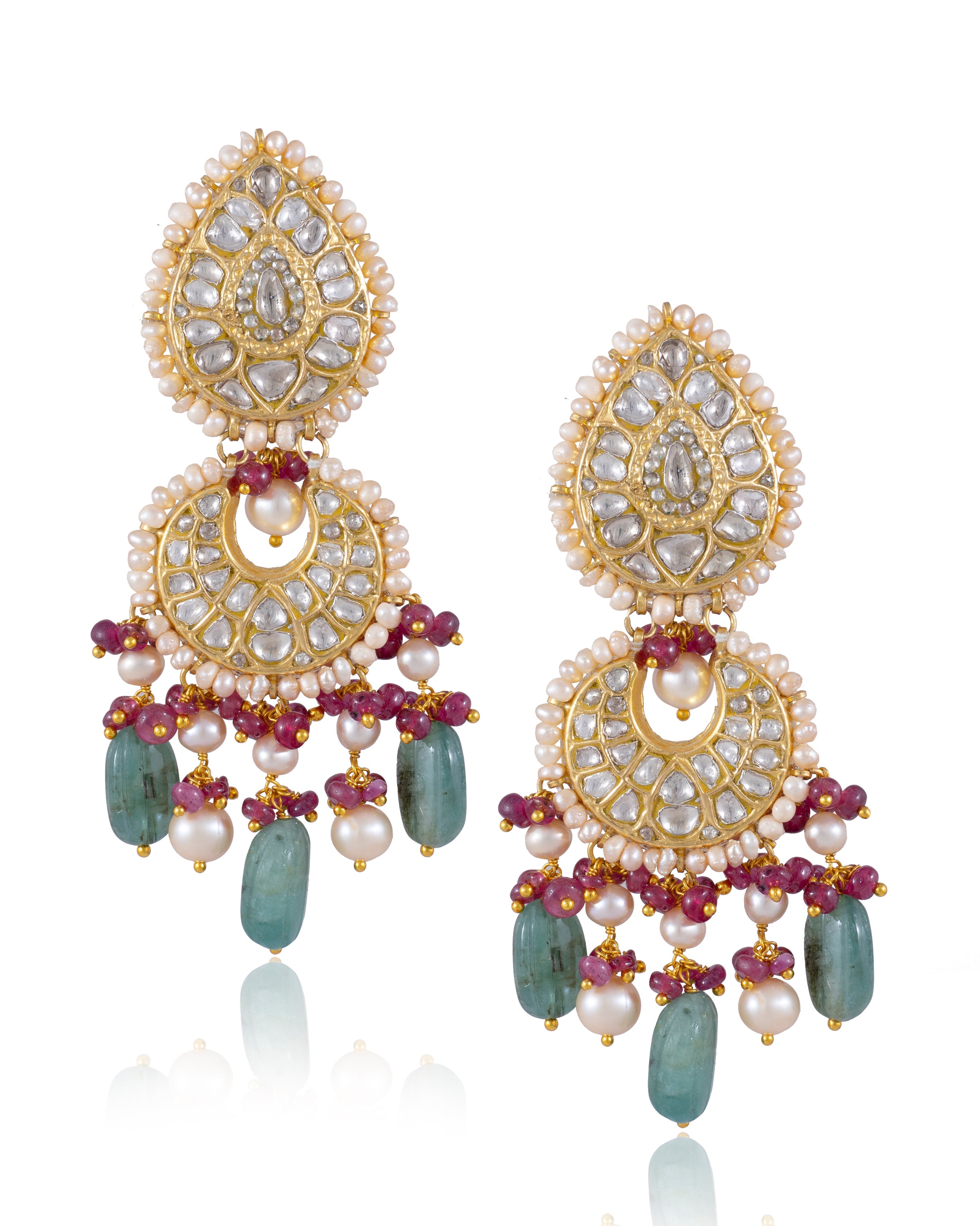 Freya Necklace And Amy Chandbalis Polki Set