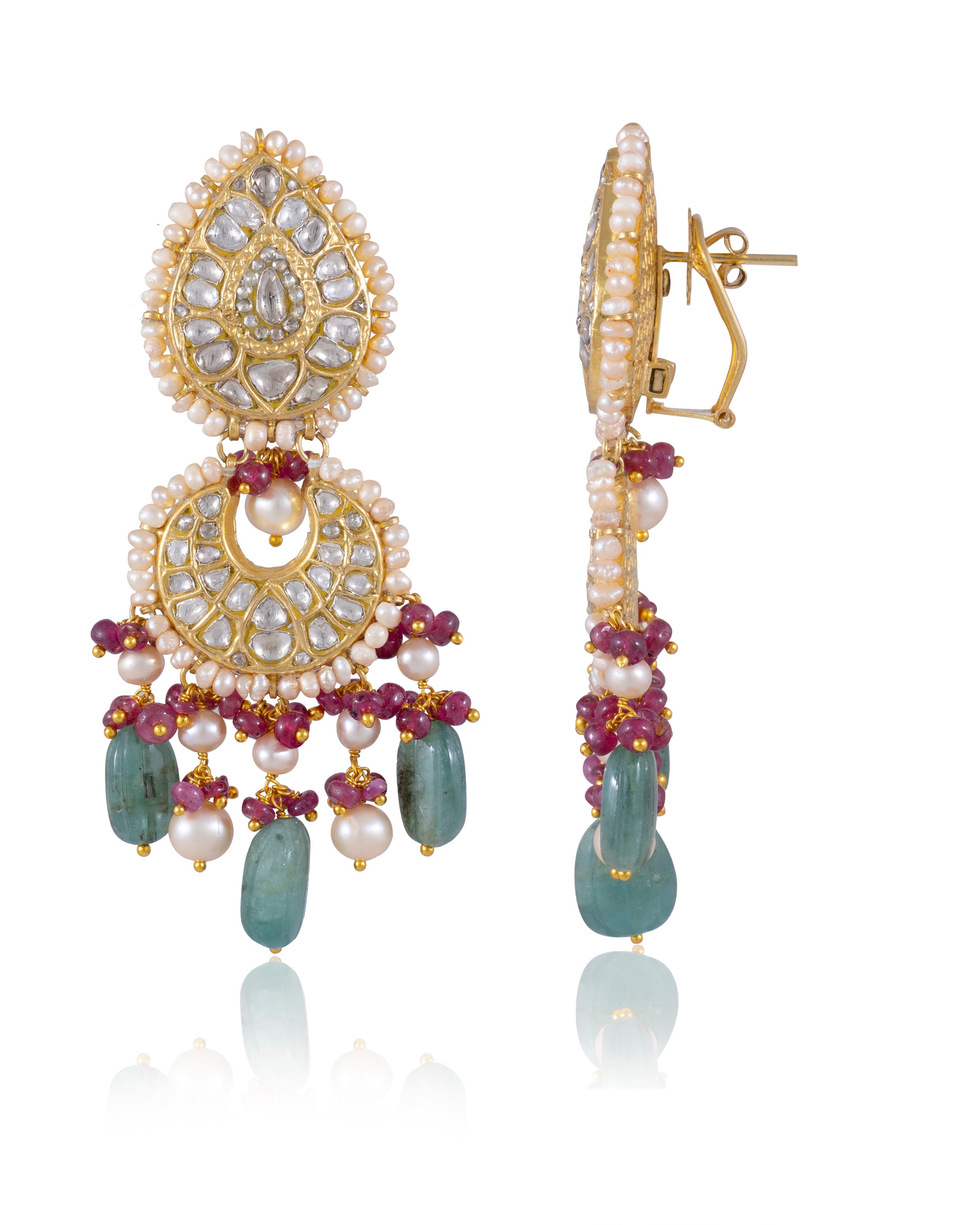 Freya Necklace And Amy Chandbalis Polki Set