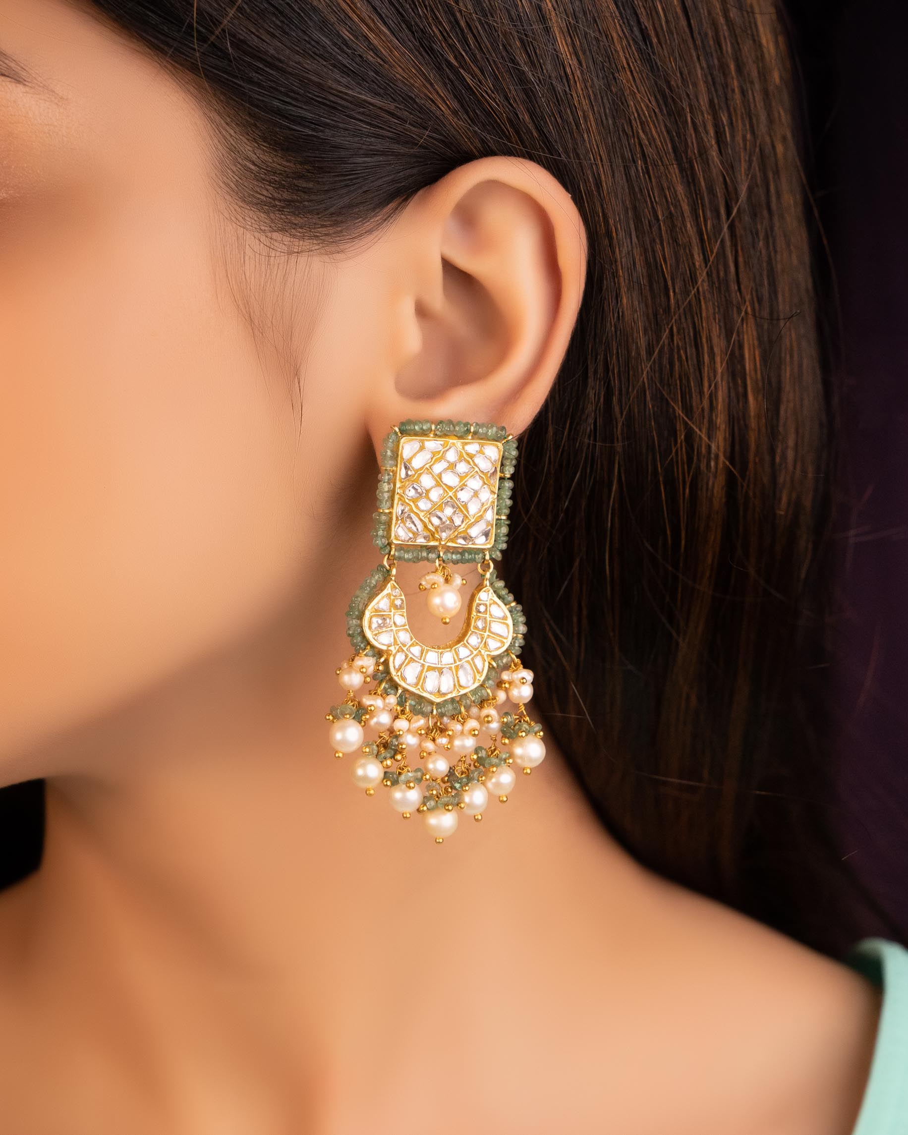 Brishta Polki Chandbalis