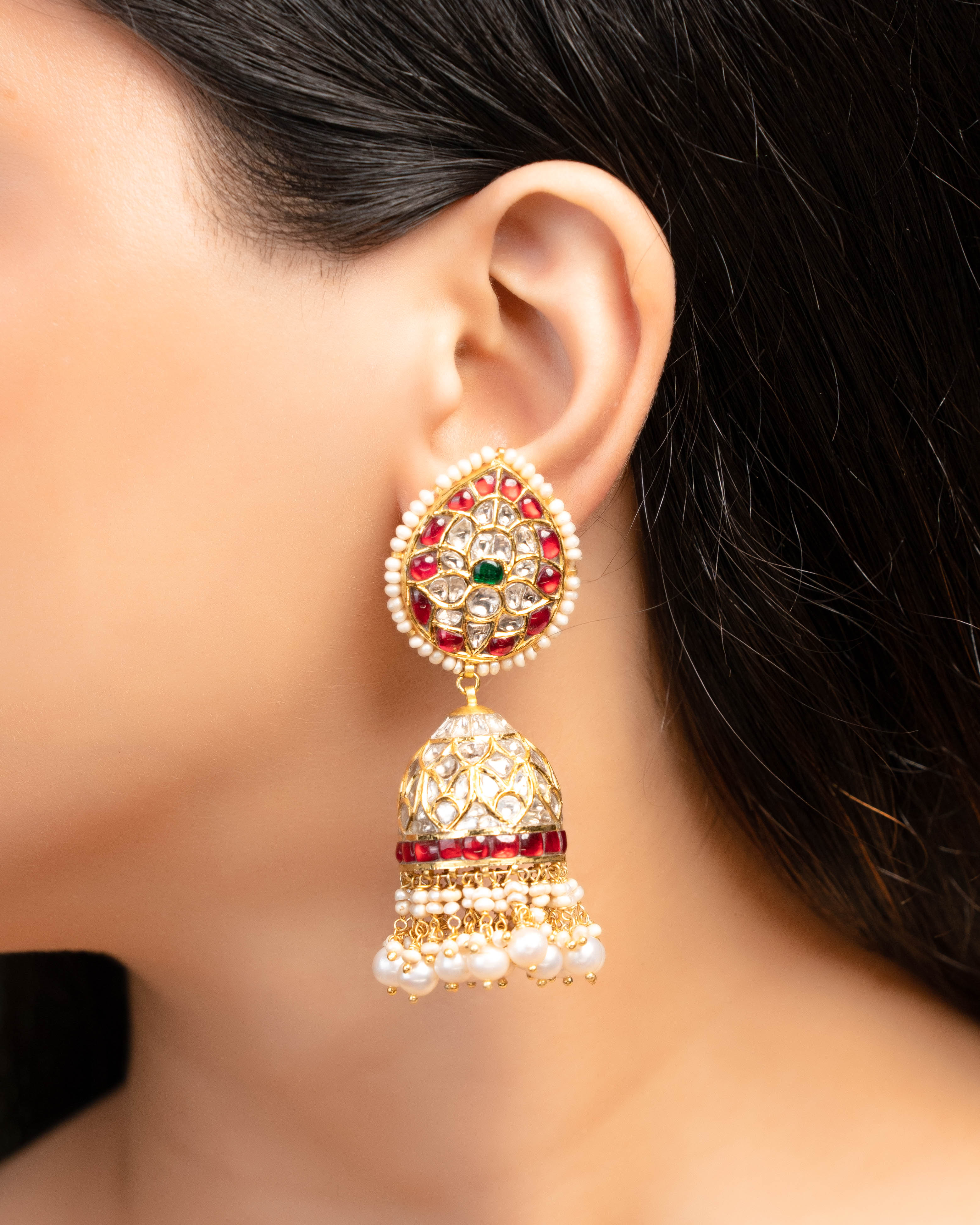 Raghavi Polki Jhumkas