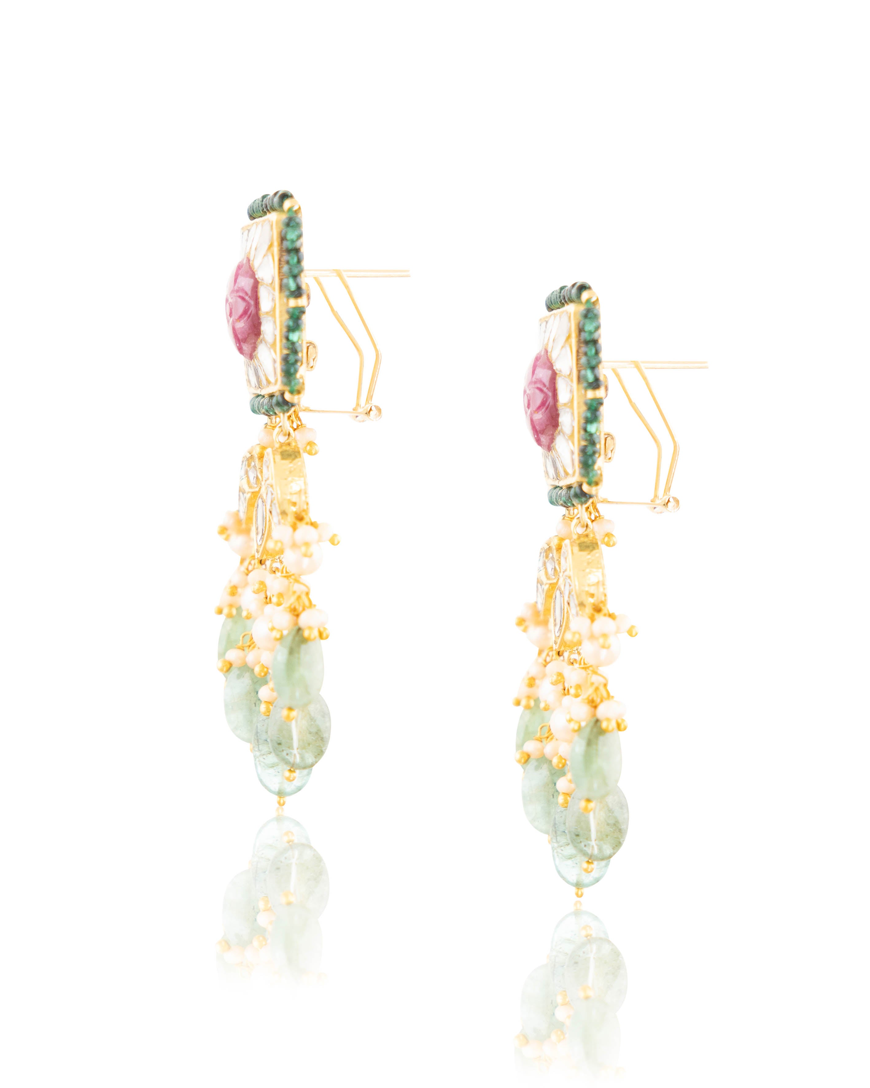 Kaisha Polki Long Earrings