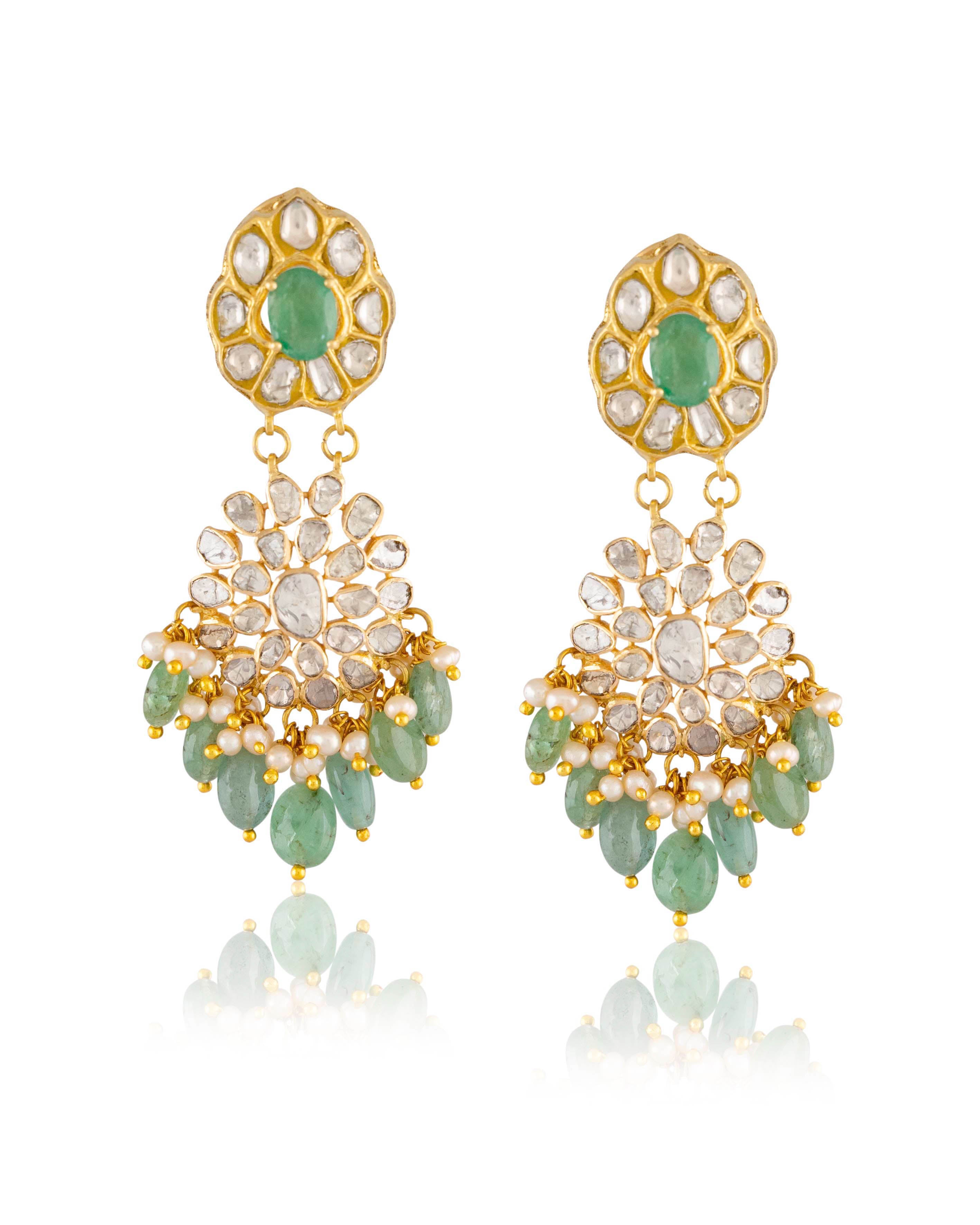 Orabella Polki Long Earrings