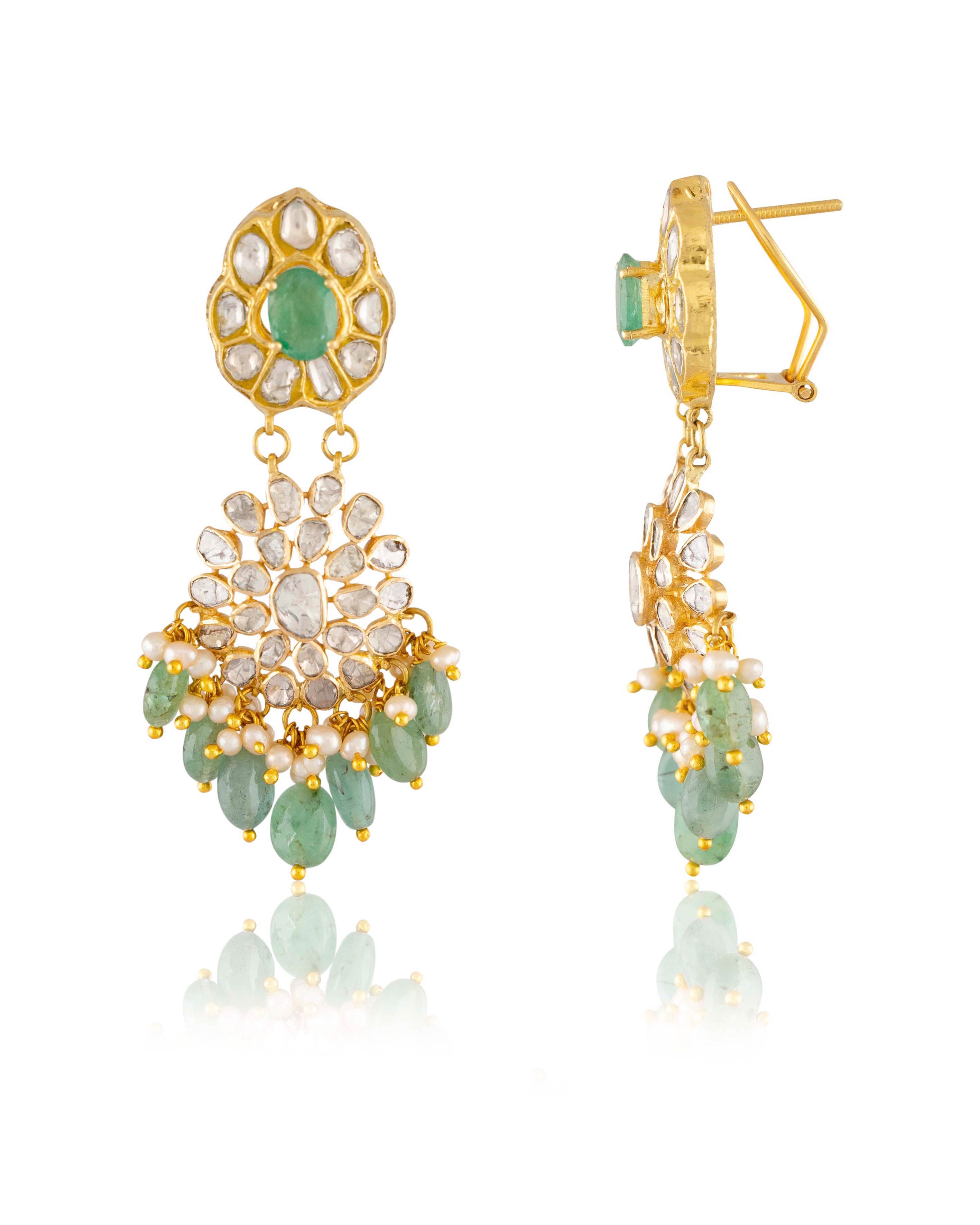 Orabella Polki Long Earrings