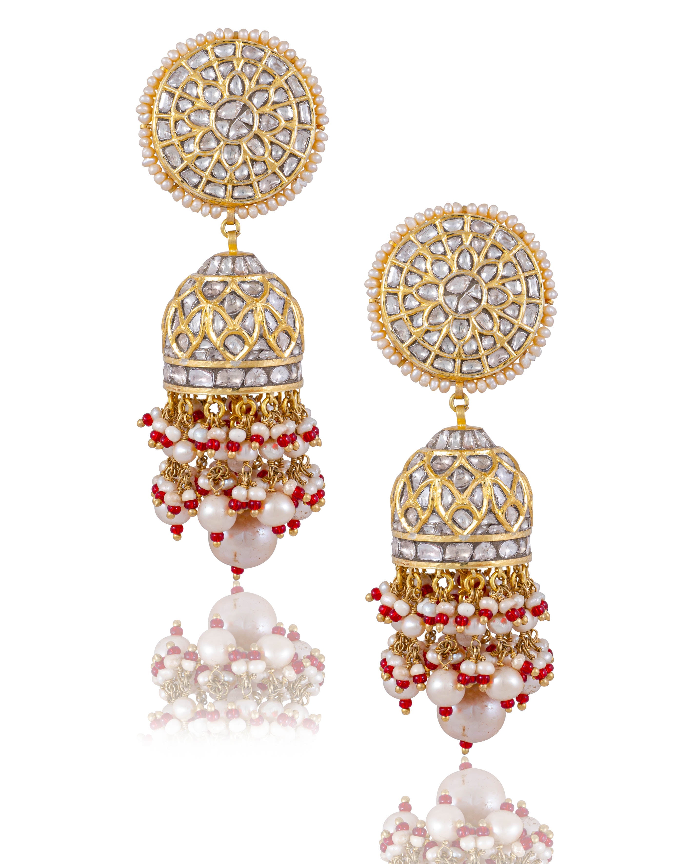 Kreeti Polki Jhumkas