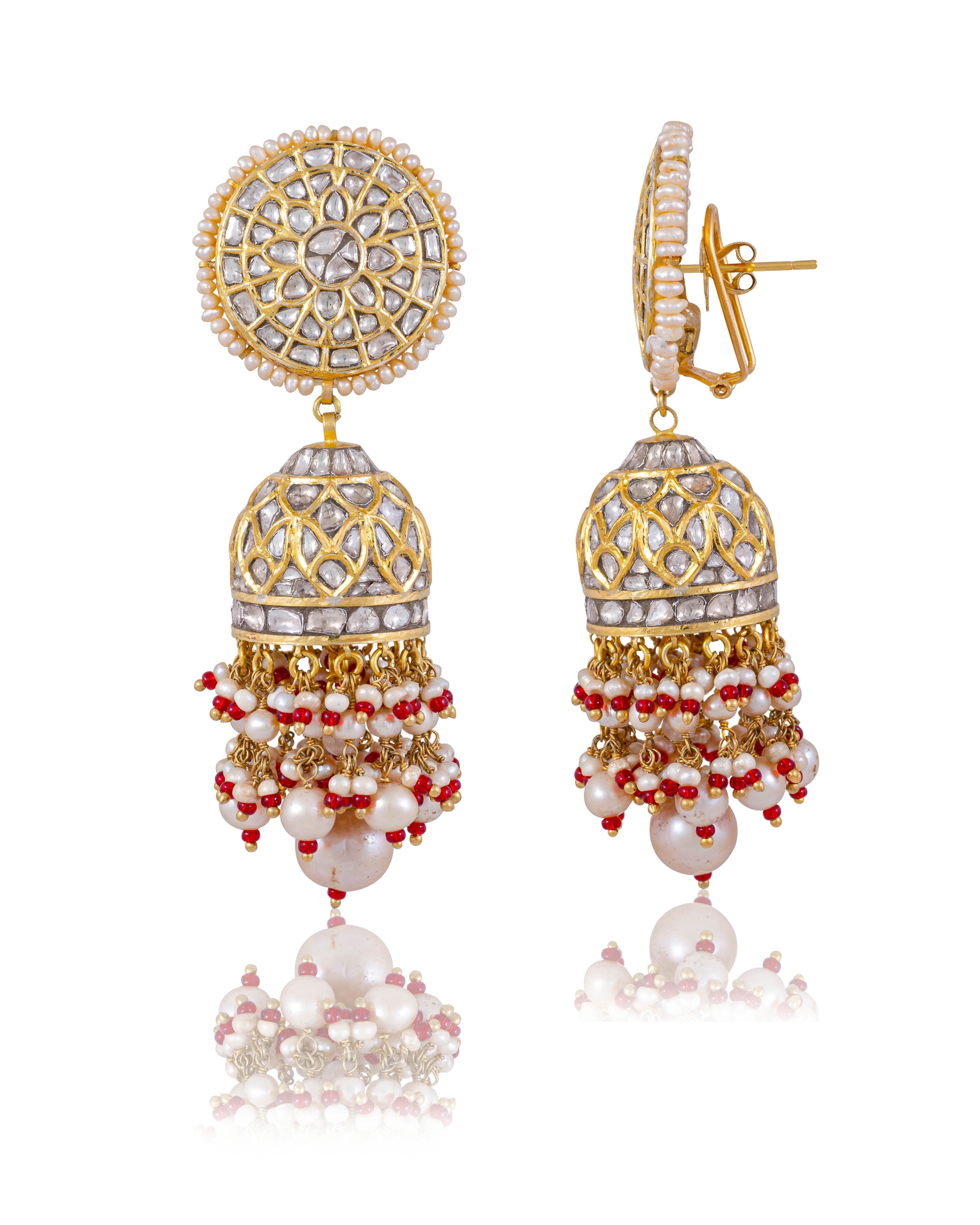 Kreeti Polki Jhumkas