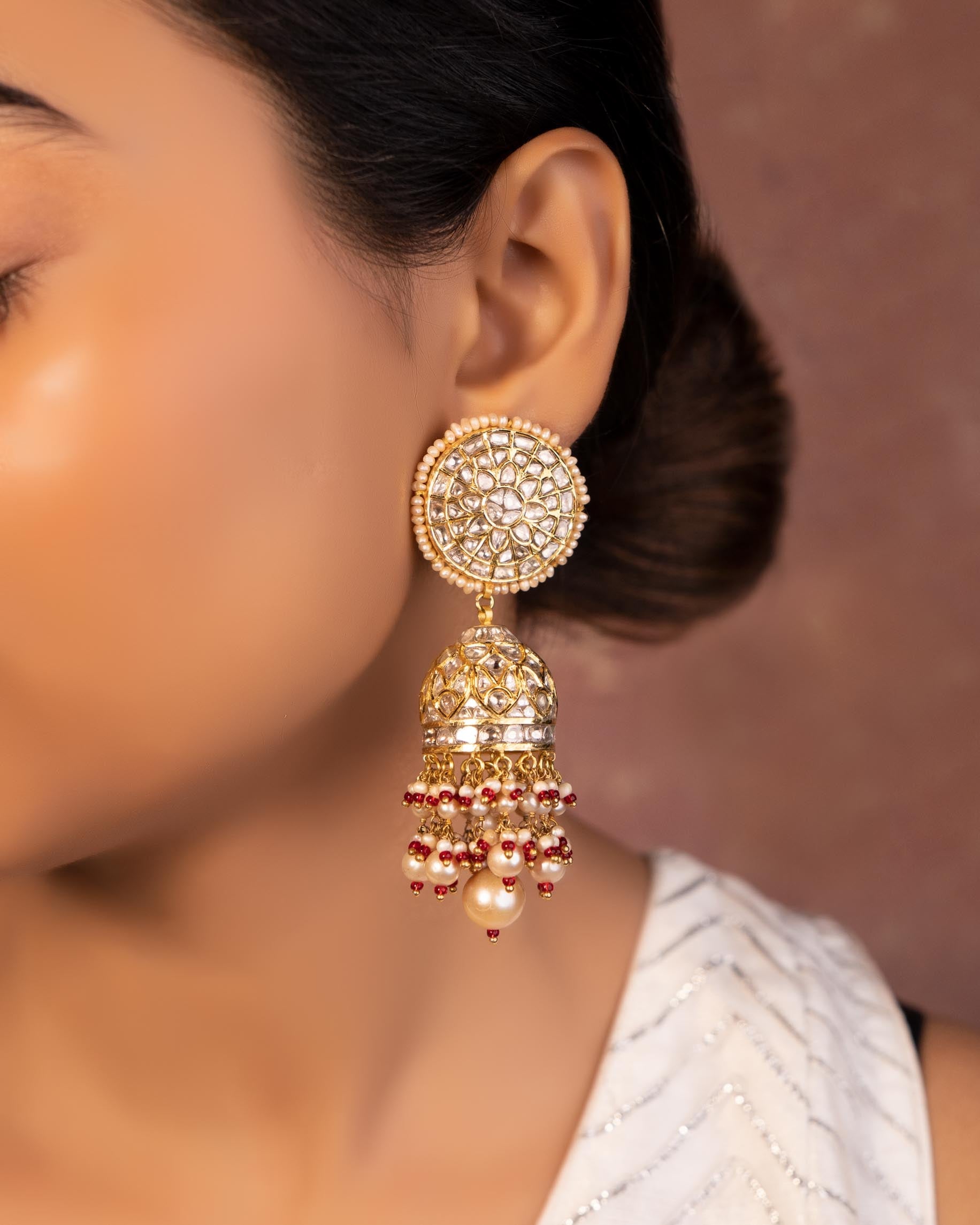 Kreeti Polki Jhumkas