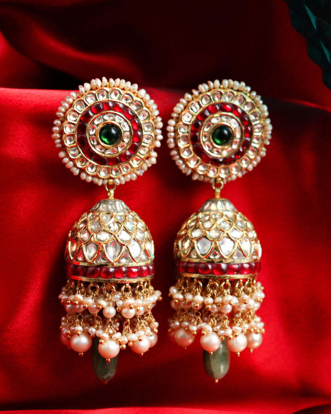 Munira Polki Jhumkas