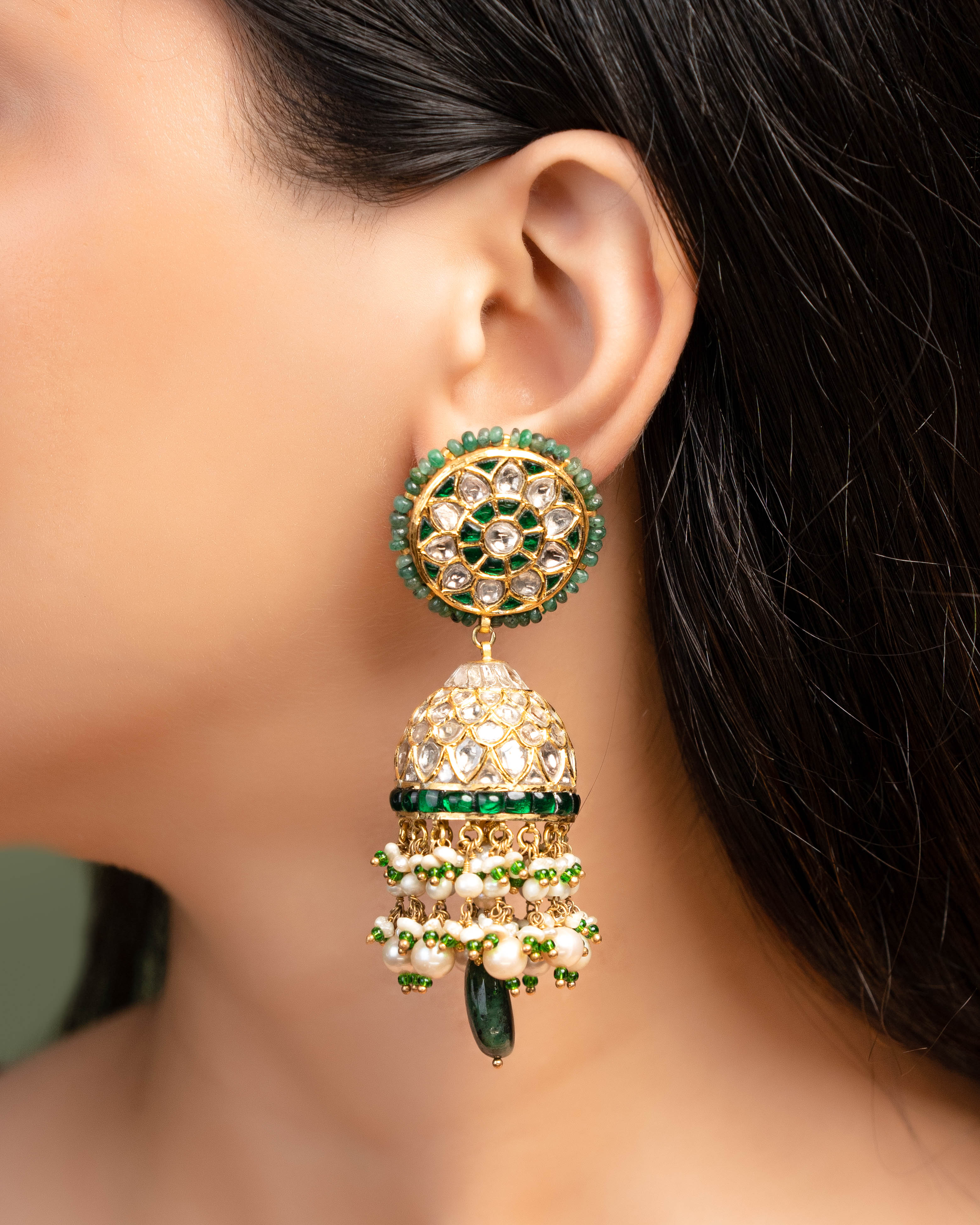 Lavina Polki Jhumkas