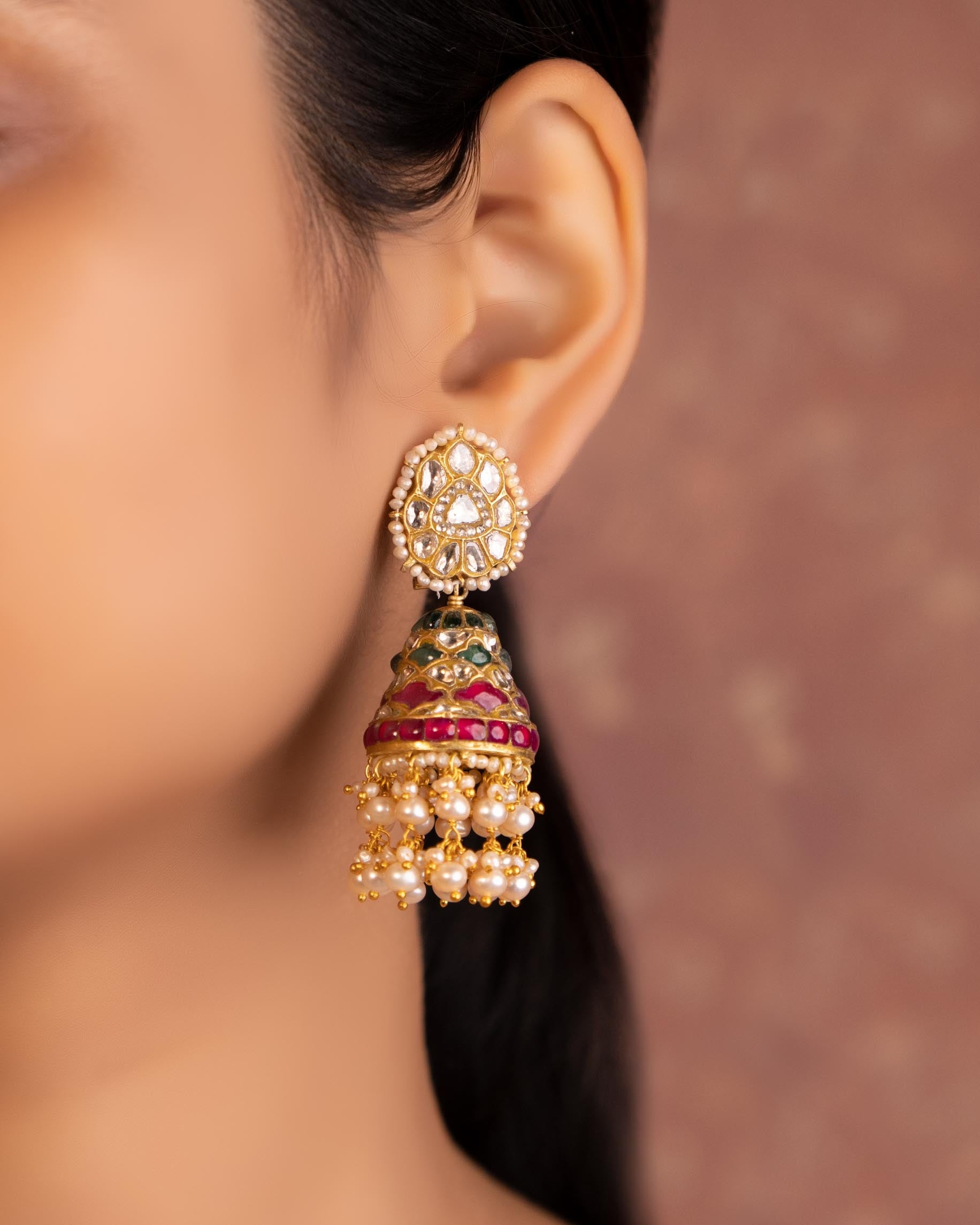 Ruchi Polki Jhumkas