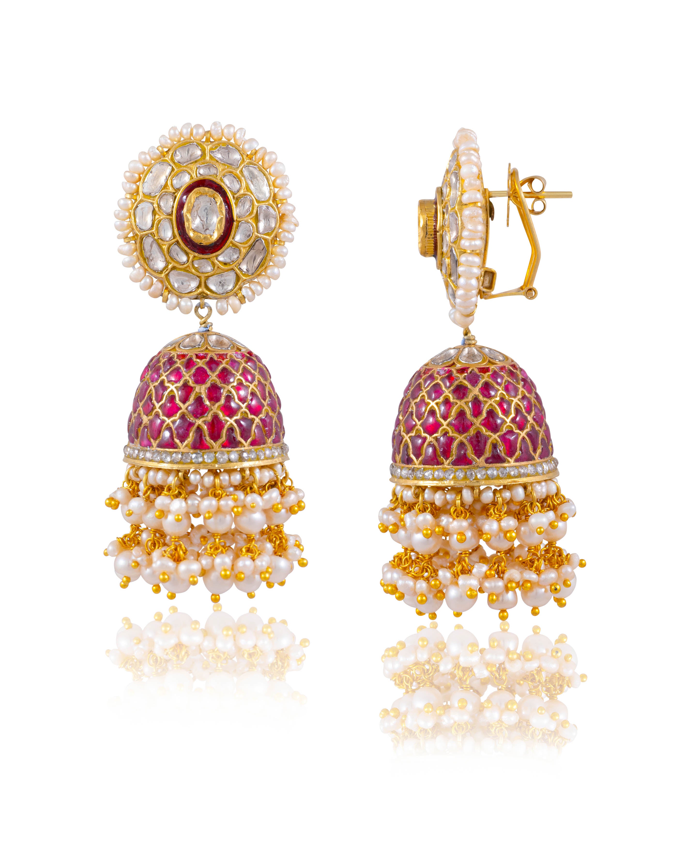 Maniksha Polki Jhumkas