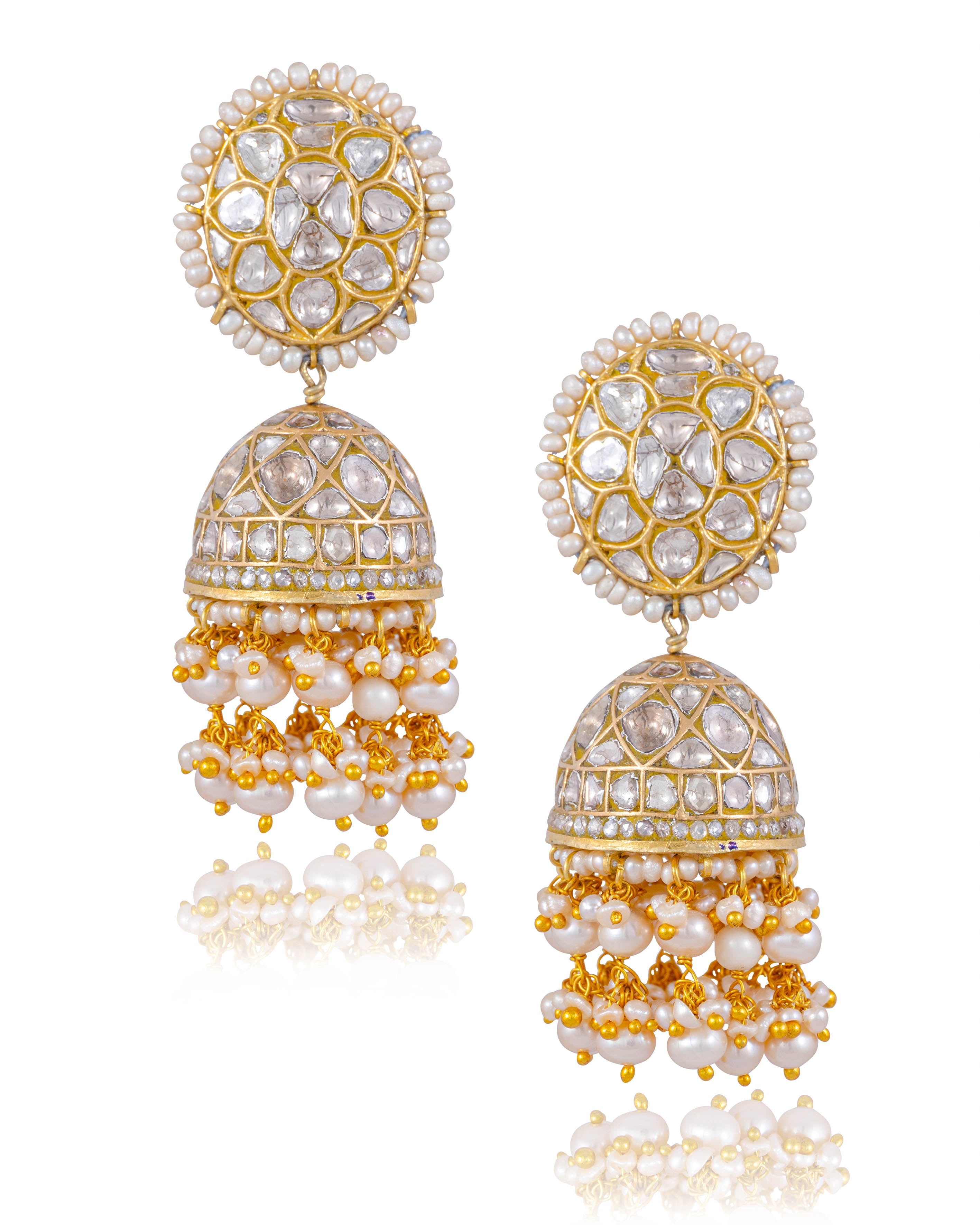 Rajvee Polki Jhumkas