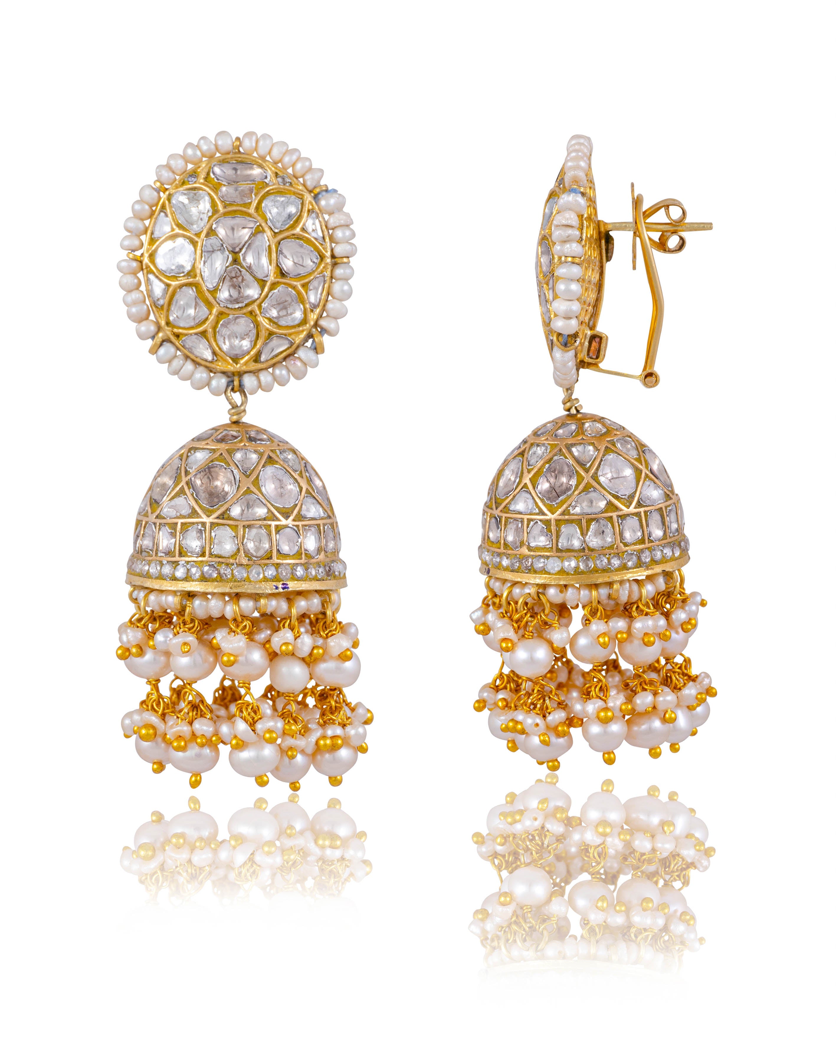 Rajvee Polki Jhumkas