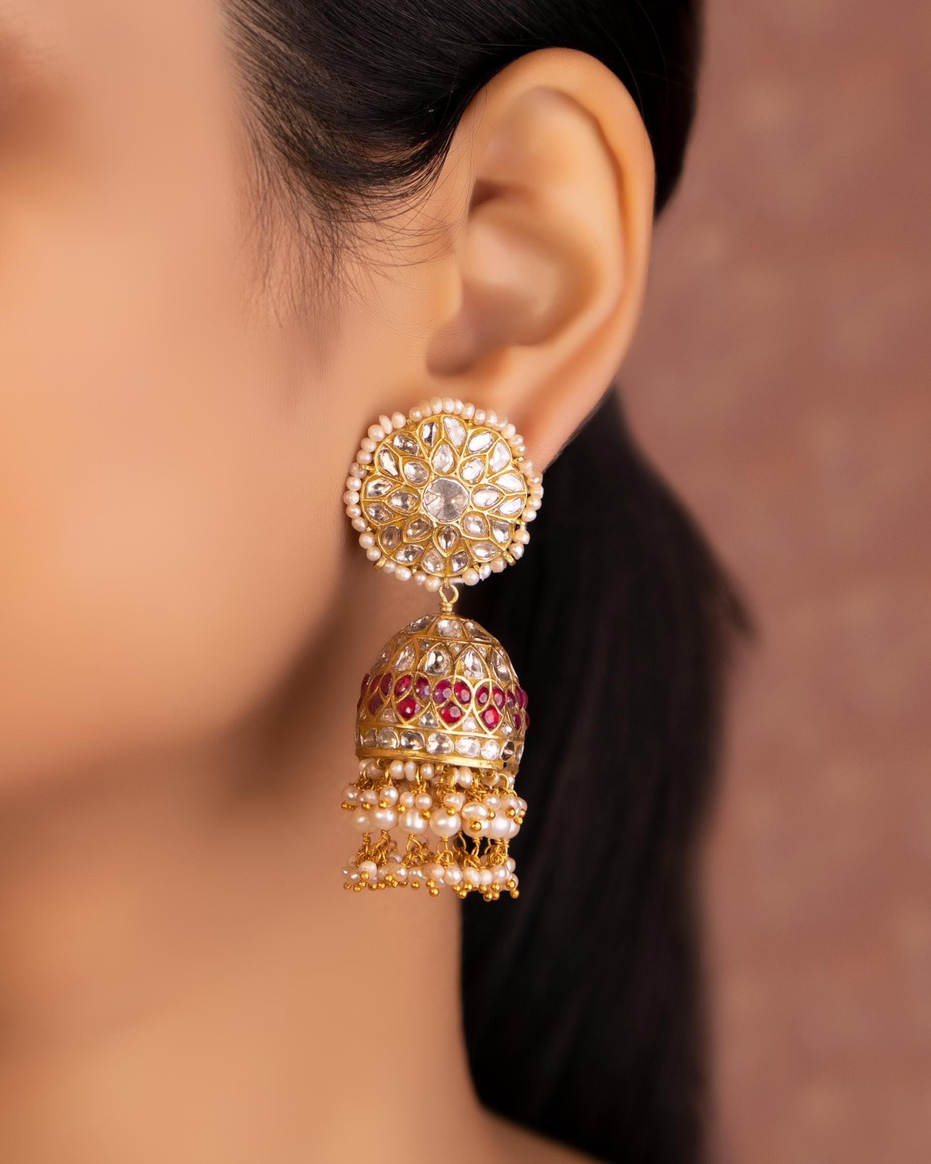 Kekashah Polki Jhumkas